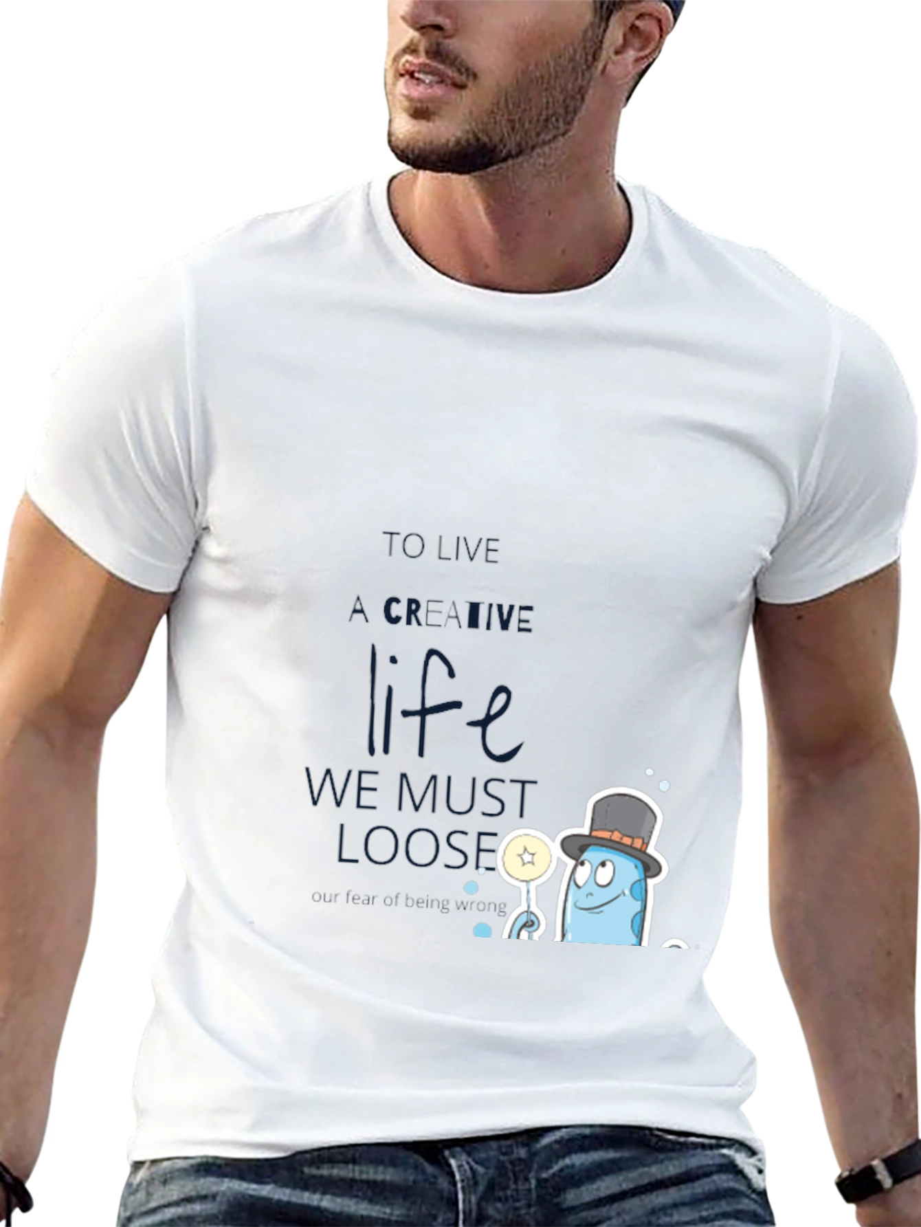 Creative Life Graphic Tee - Black Cotton Blend
