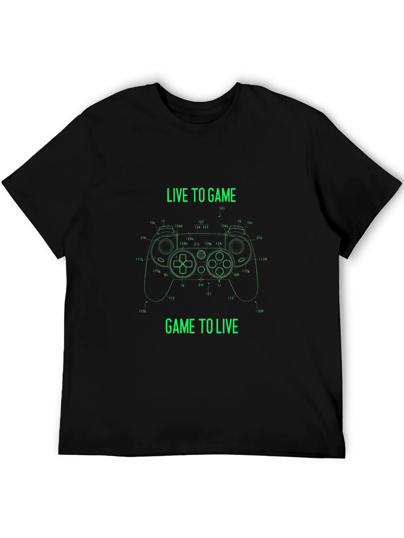 Live to Game Black T-Shirt
