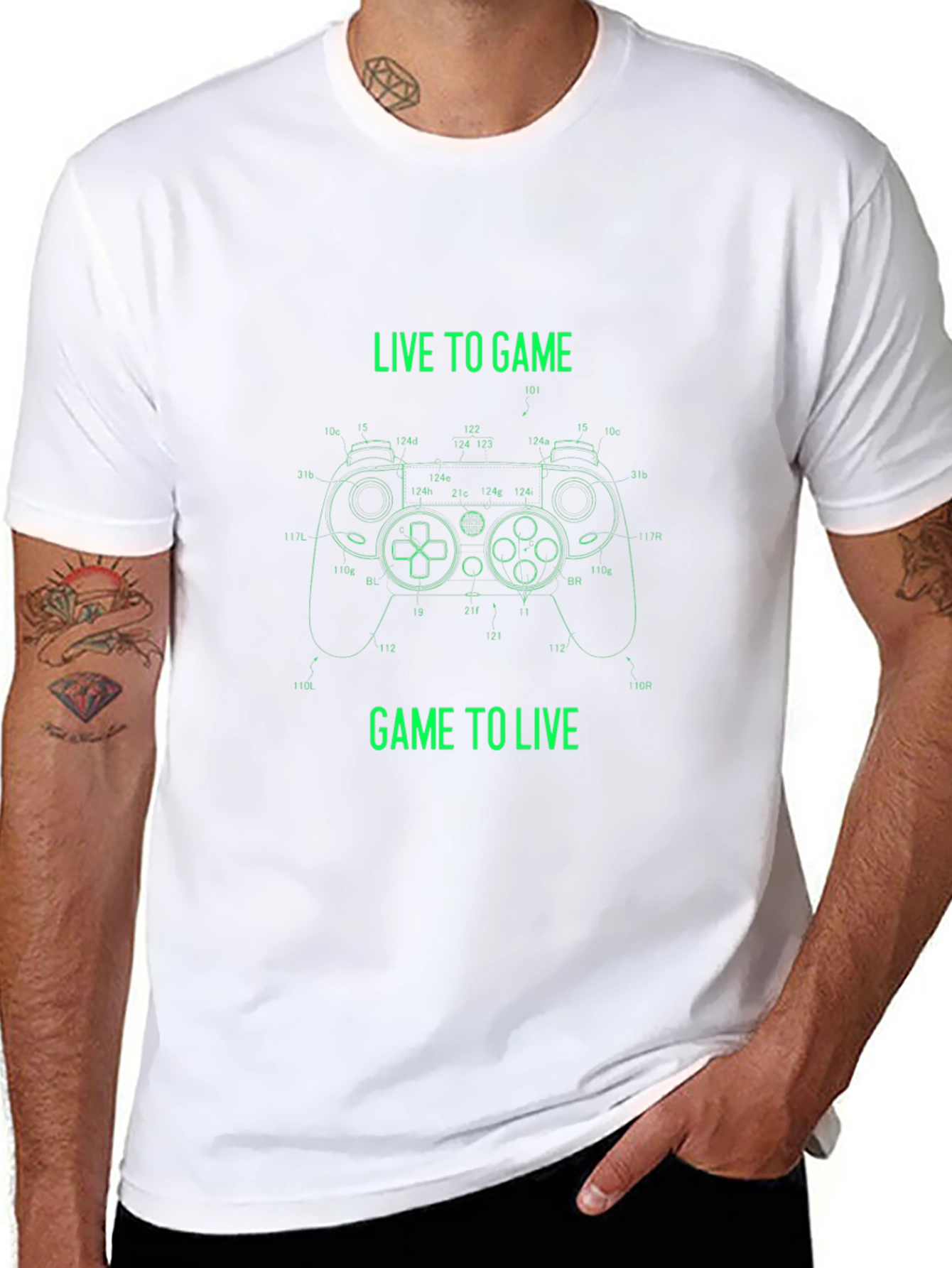 Live to Game Black T-Shirt