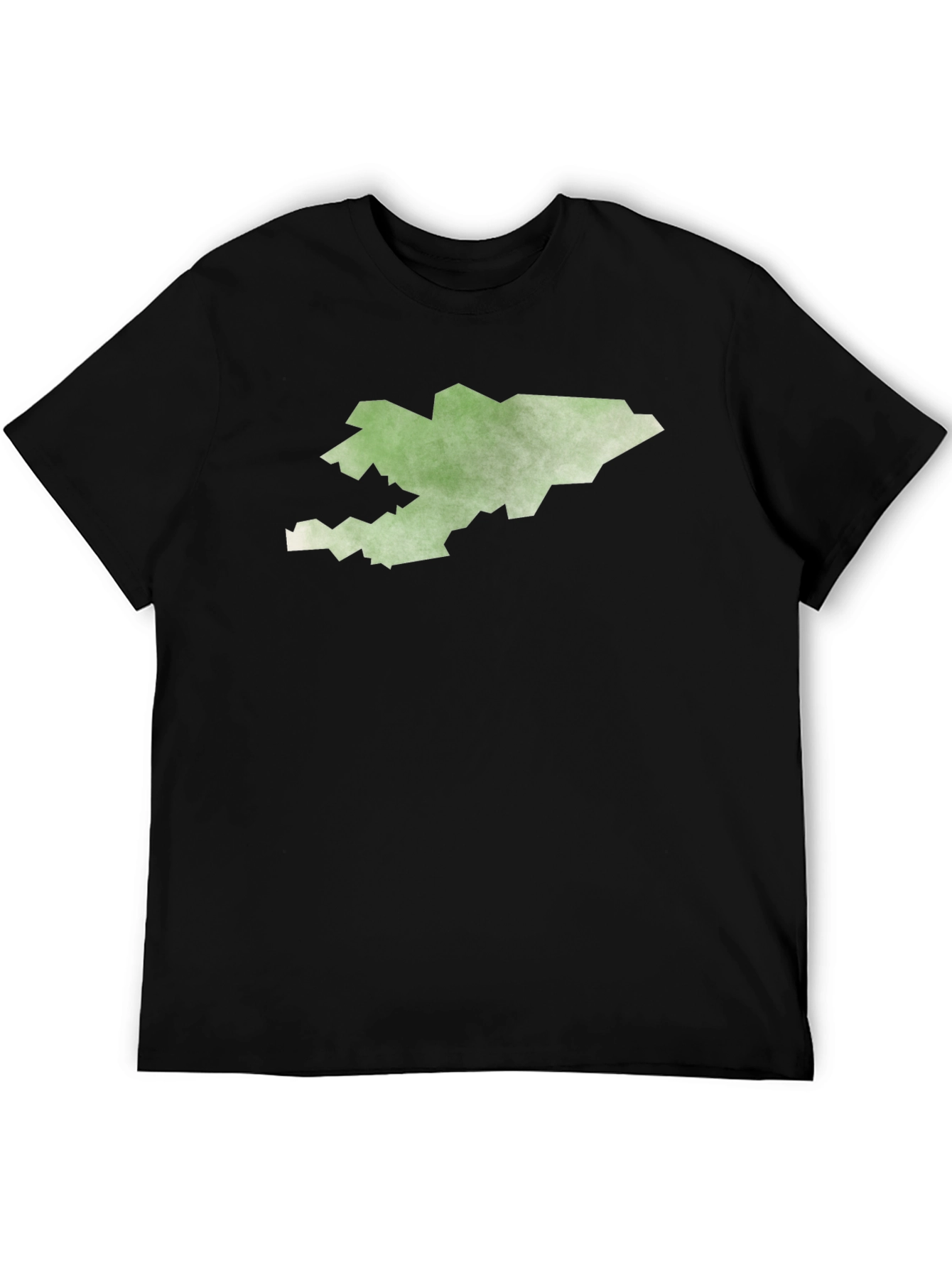 Kyrgyzstan Map Graphic Tee - Black Cotton T-Shirt
