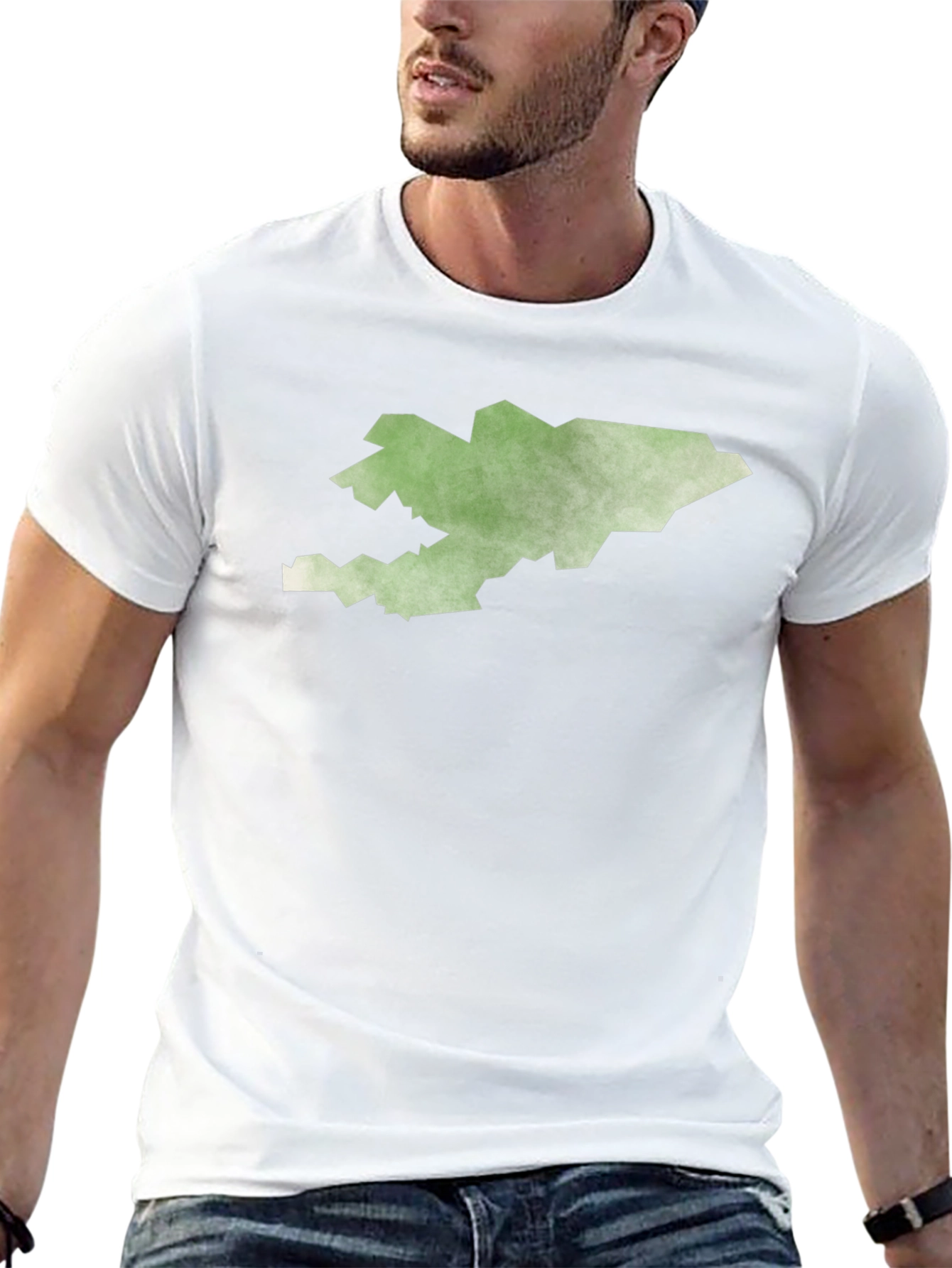 Kyrgyzstan Map Graphic Tee - Black Cotton T-Shirt
