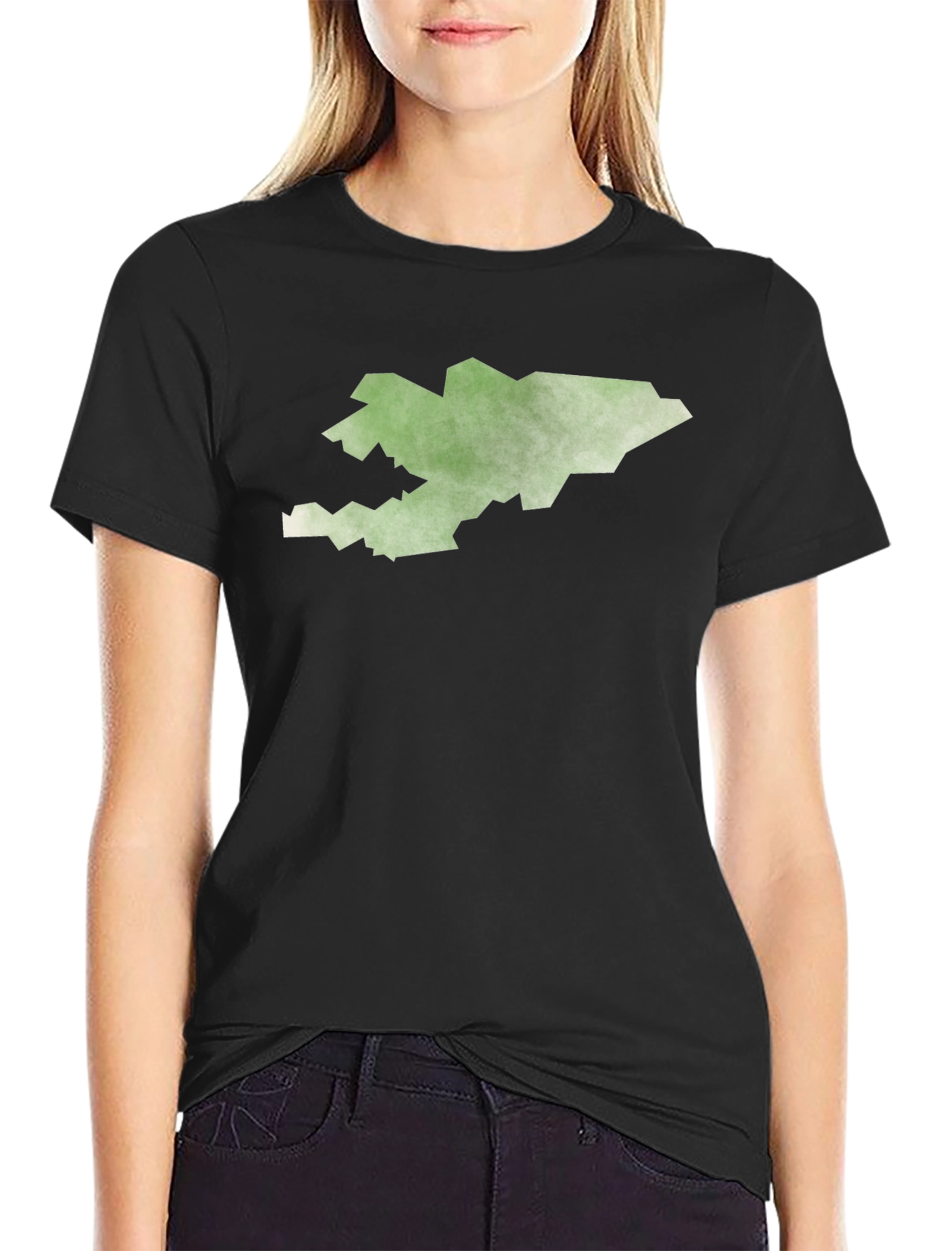 Kyrgyzstan Map Graphic Tee - Black Cotton T-Shirt