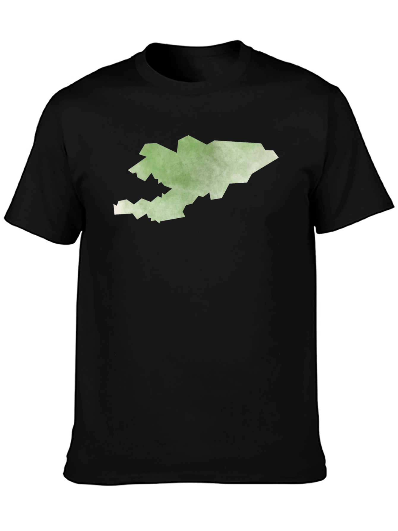 Kyrgyzstan Map Graphic Tee - Black Cotton T-Shirt