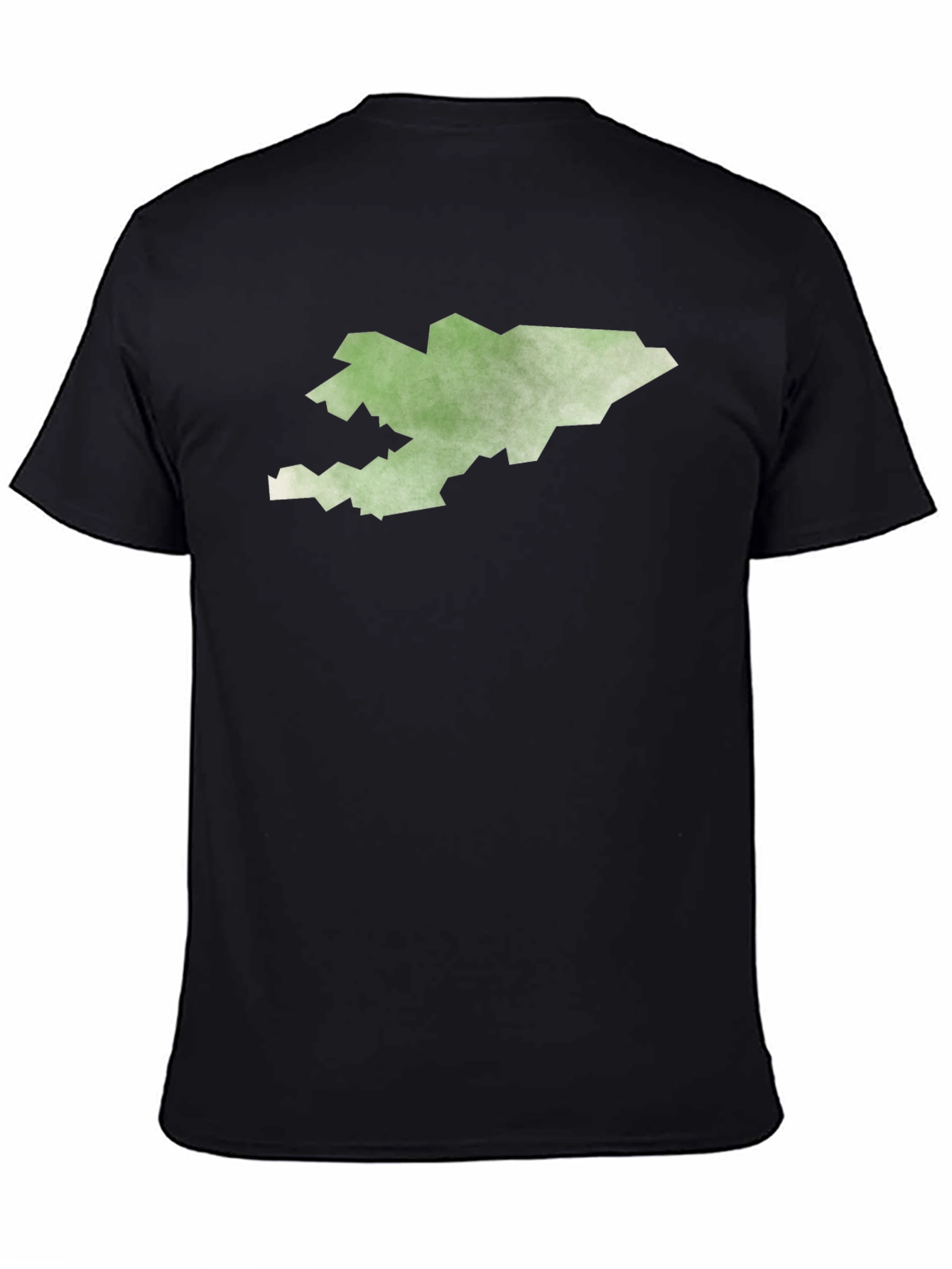 Kyrgyzstan Map Graphic Tee - Black Cotton T-Shirt