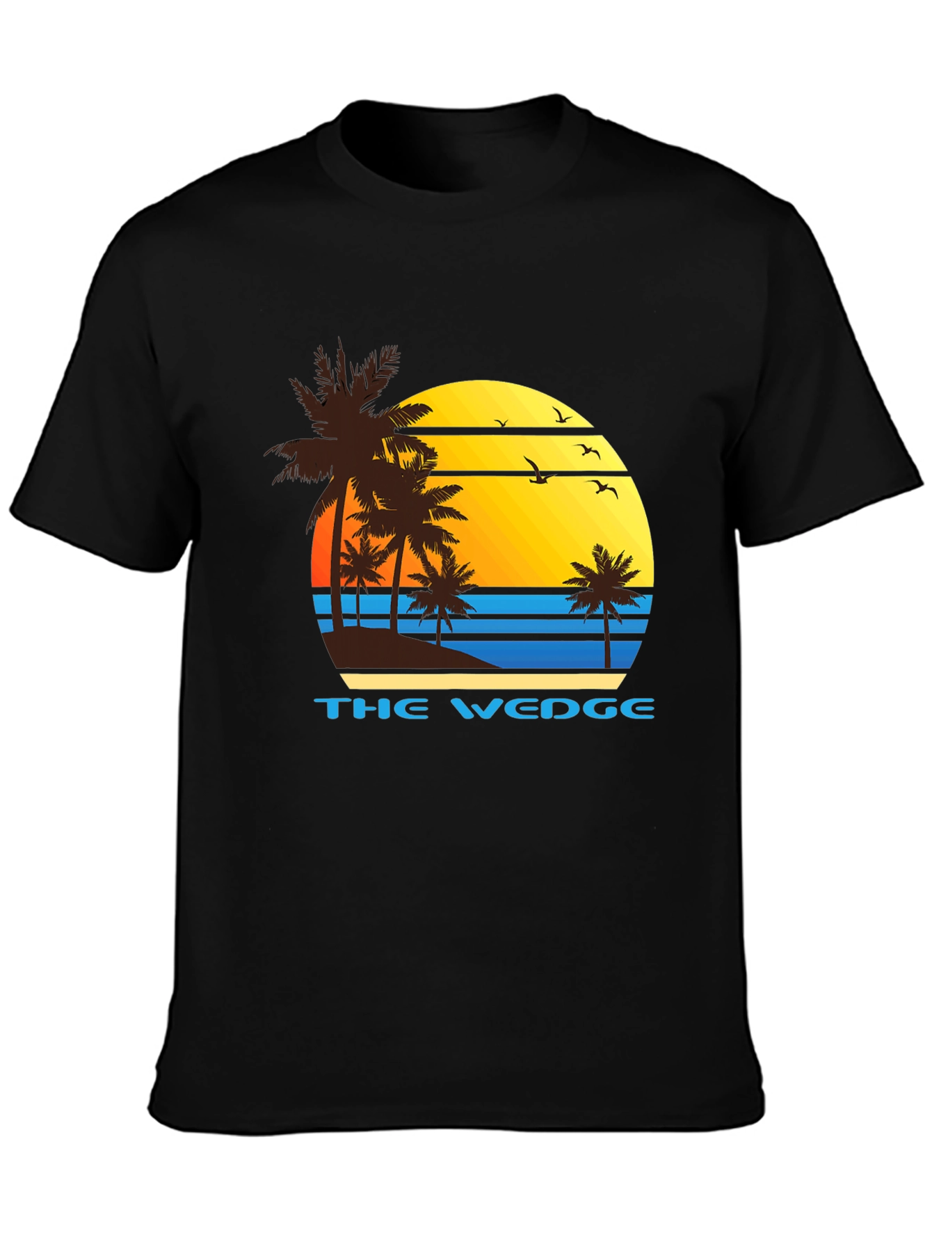 The Wedge Beach T-Shirt - Palm Tree Sunset Tee