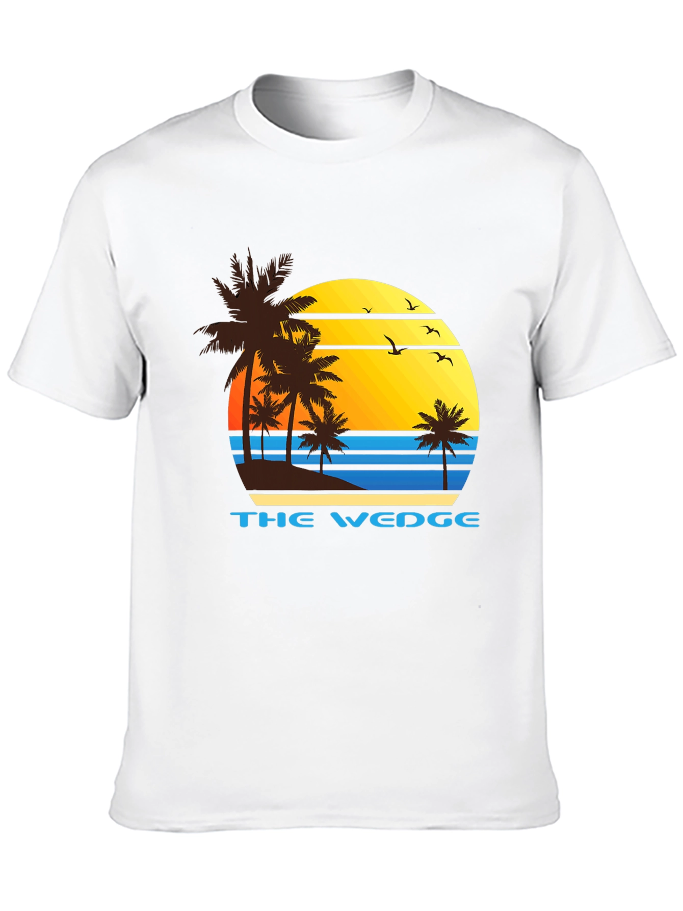 The Wedge Beach T-Shirt - Palm Tree Sunset Tee