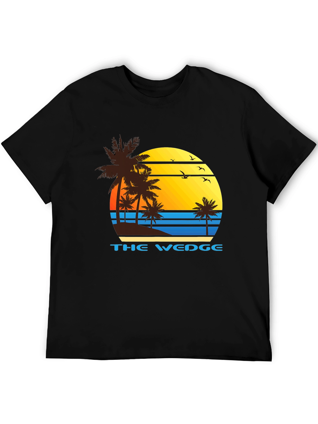 The Wedge Beach T-Shirt - Palm Tree Sunset Tee