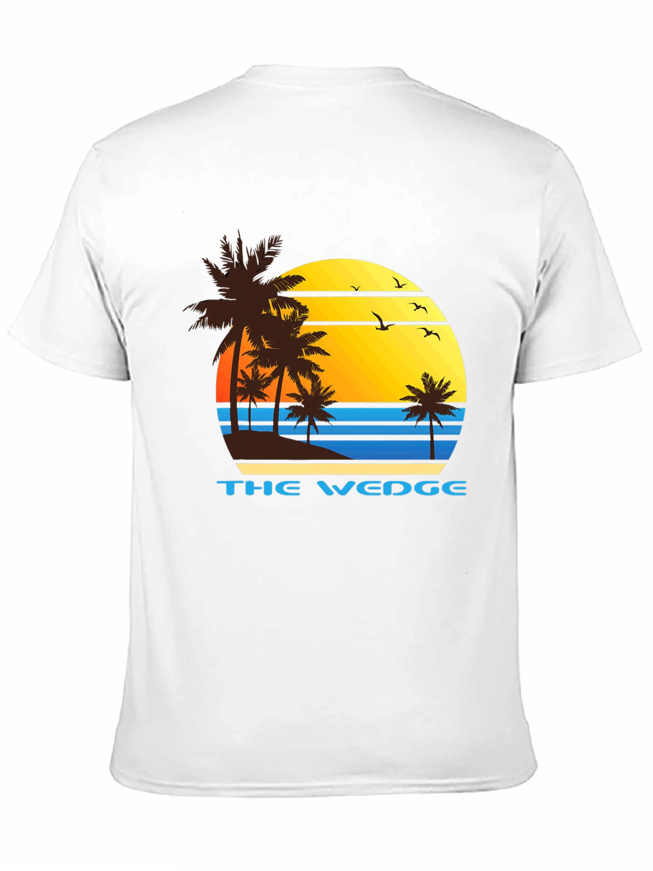 The Wedge Beach T-Shirt - Palm Tree Sunset Tee
