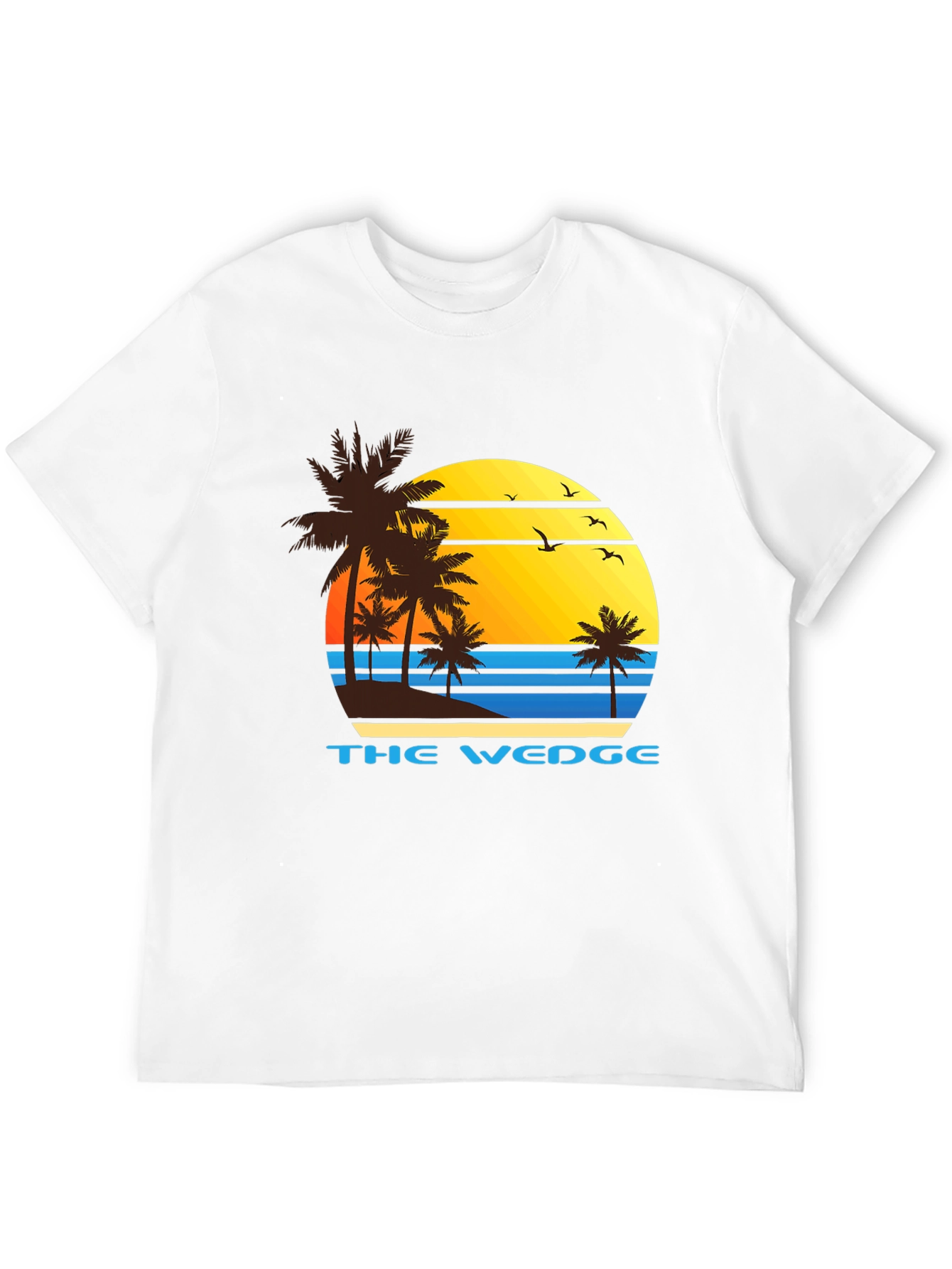 The Wedge Beach T-Shirt - Palm Tree Sunset Tee