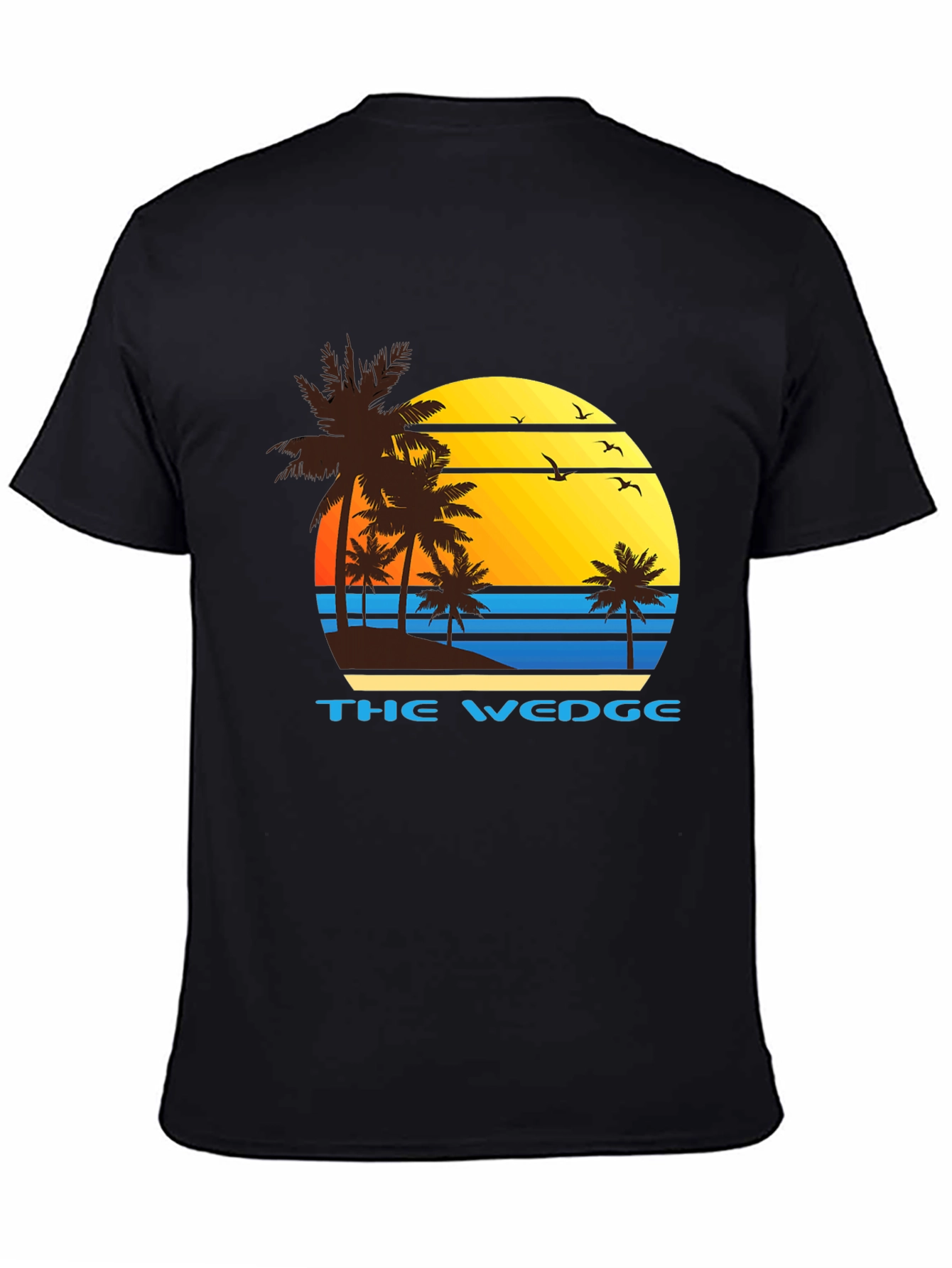 The Wedge Beach T-Shirt - Palm Tree Sunset Tee