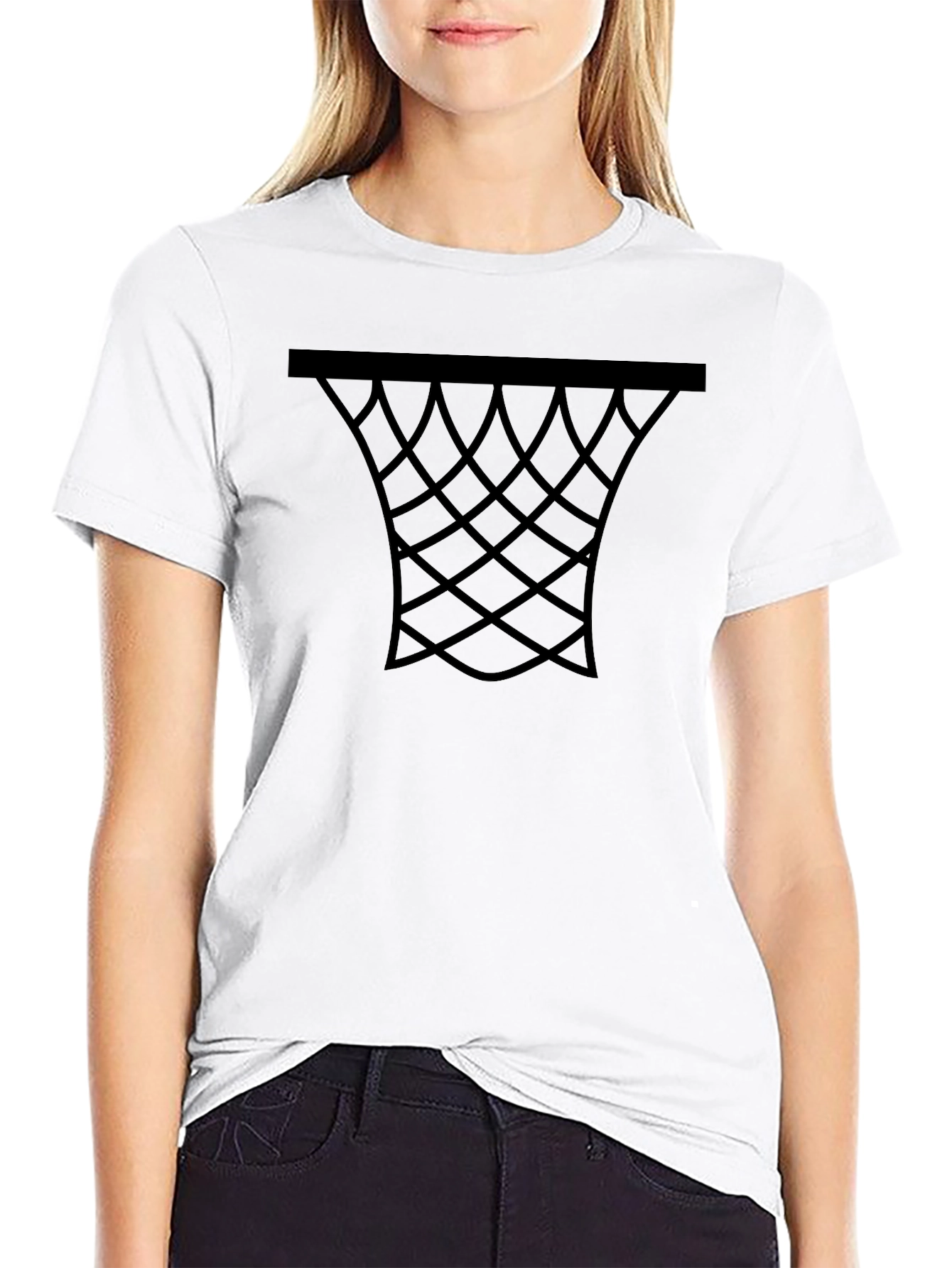 Basketball Net Graphic Tee - Black