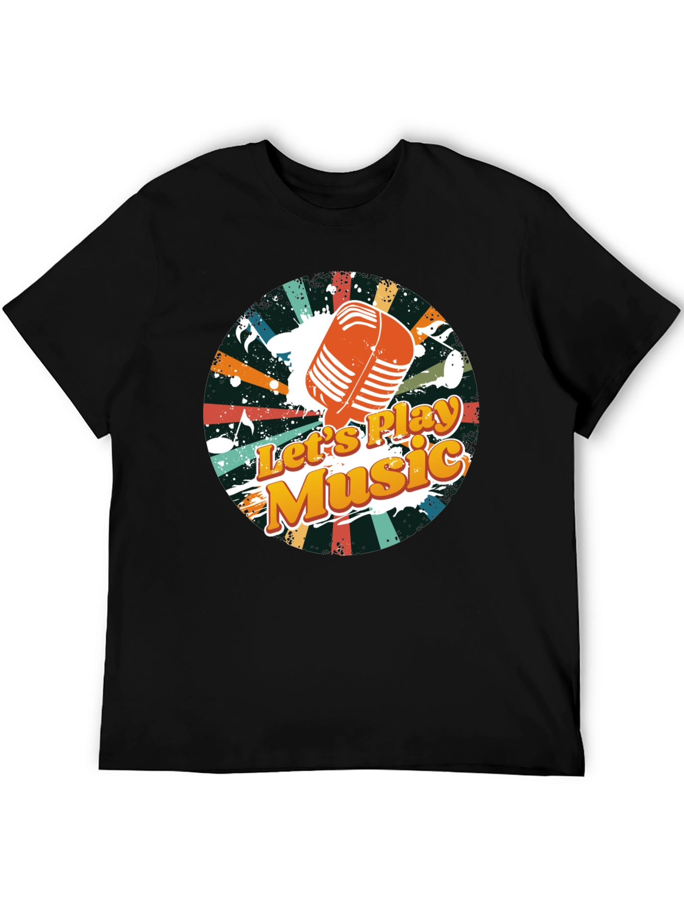 Retro Lets Play Music Graphic Tee