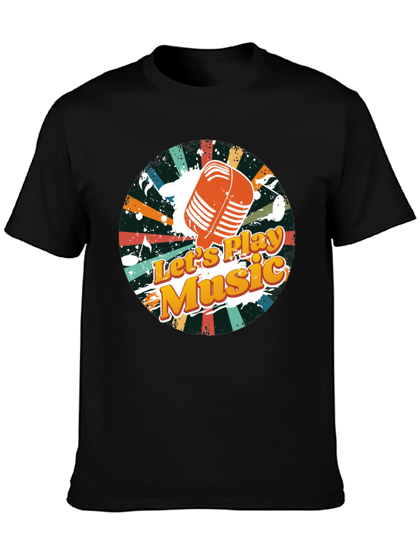 Retro Lets Play Music Graphic Tee