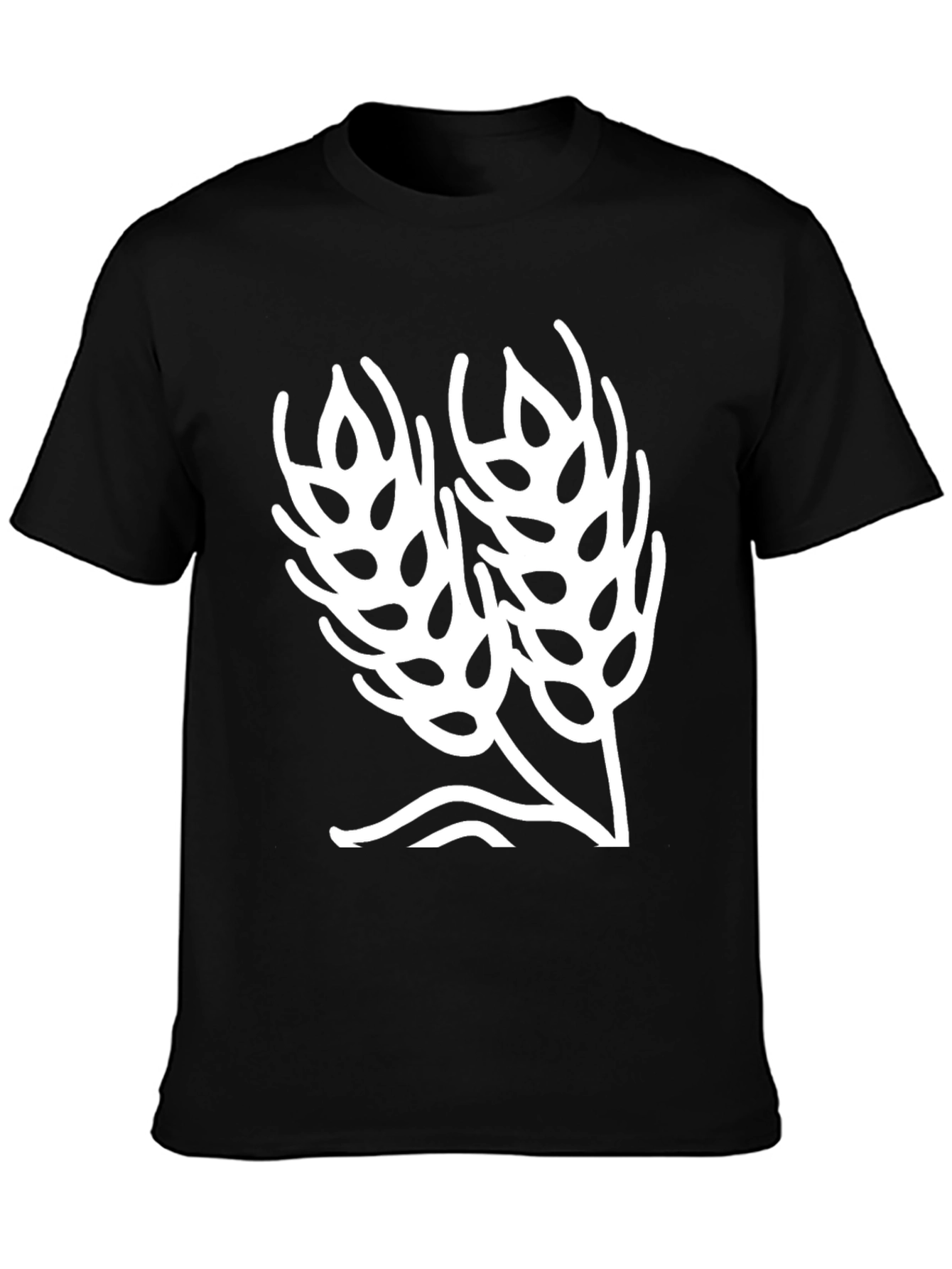 Wheat Graphic Black T-Shirt