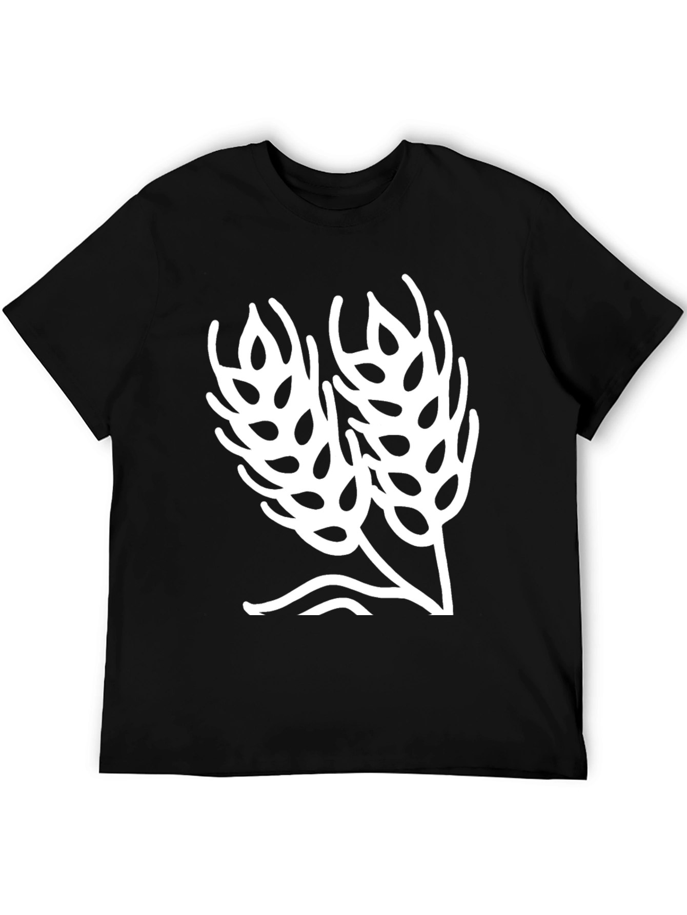 Wheat Graphic Black T-Shirt