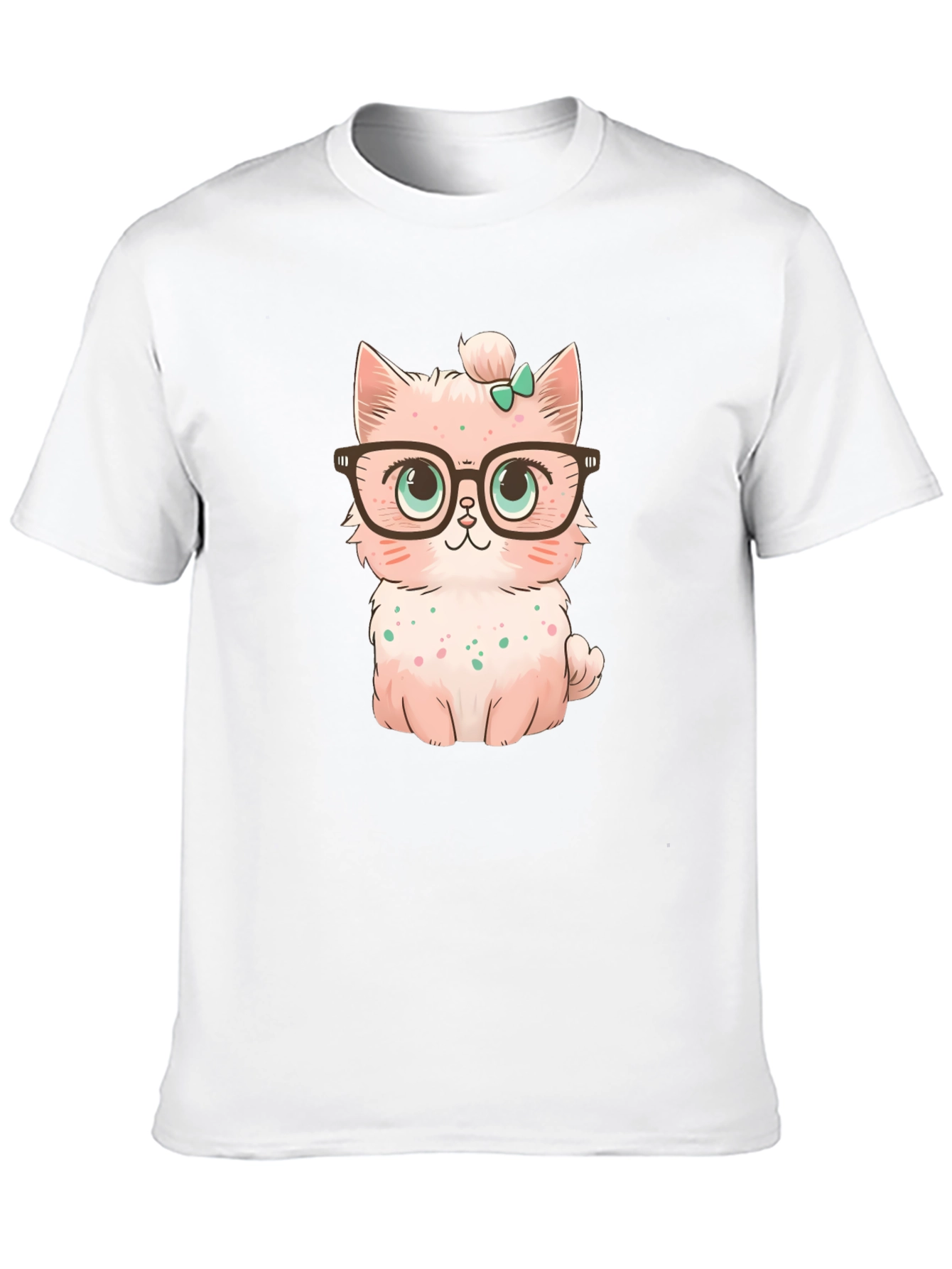Cute Kitty with Glasses T-Shirt