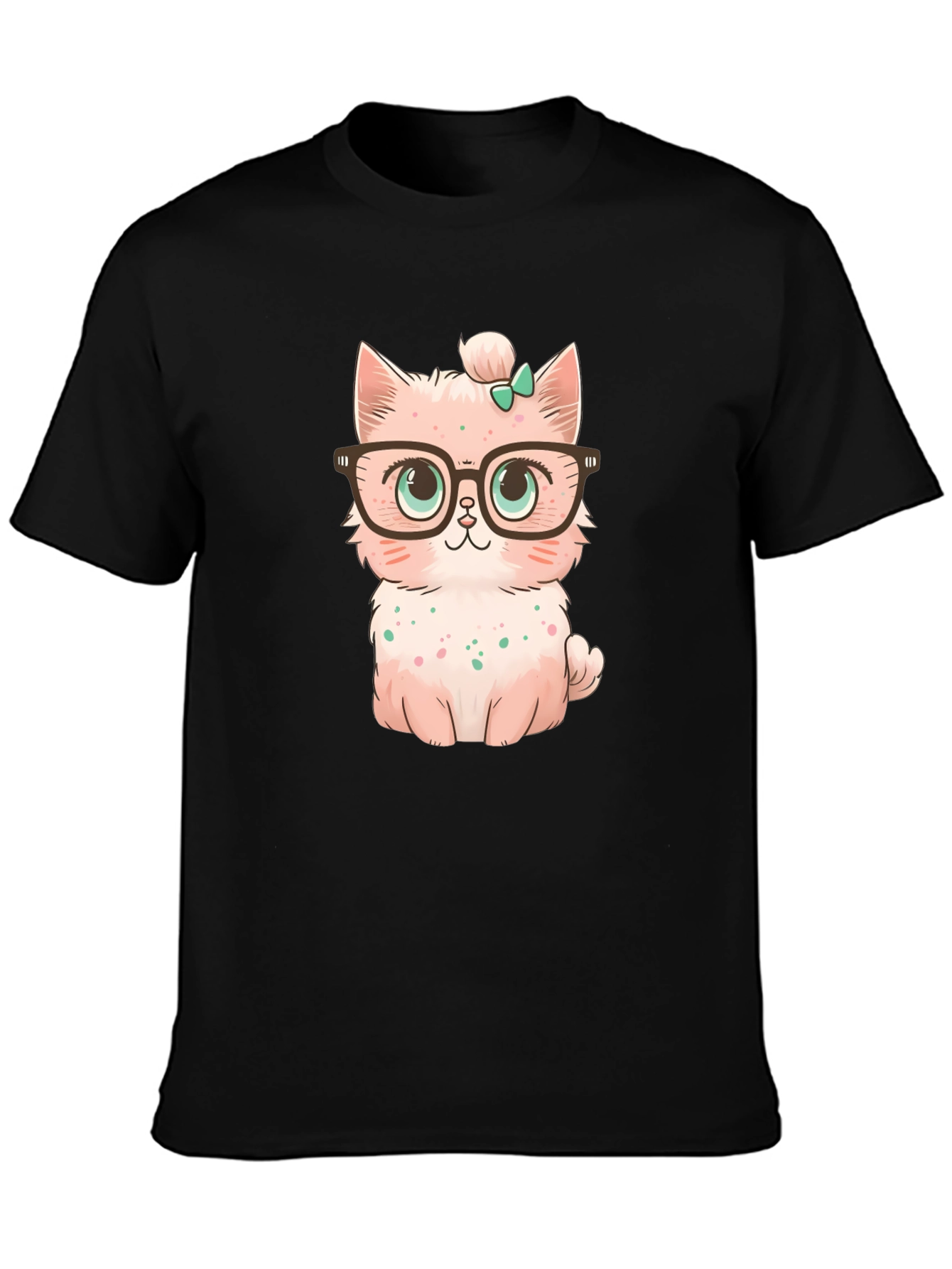 Cute Kitty with Glasses T-Shirt