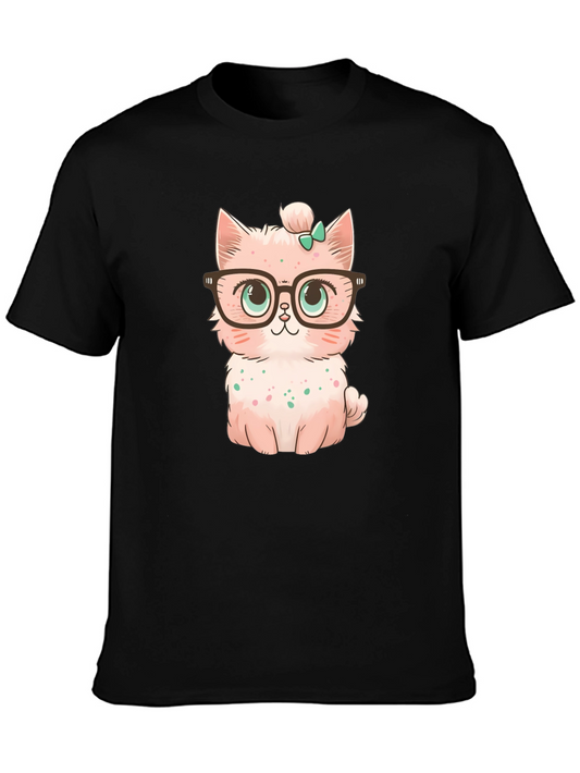 Cute Kitty with Glasses T-Shirt