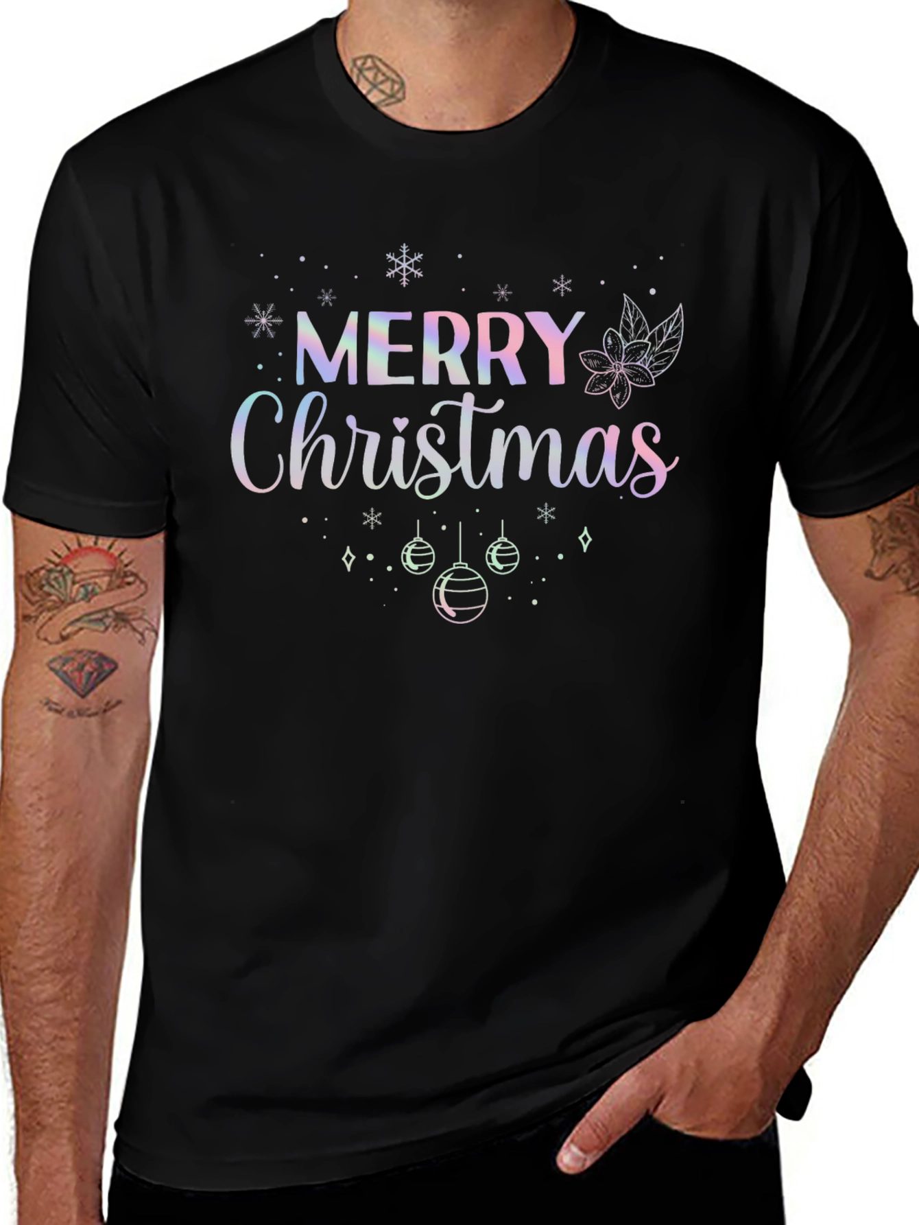 Merry Christmas Graphic Tee - Holiday Celebration