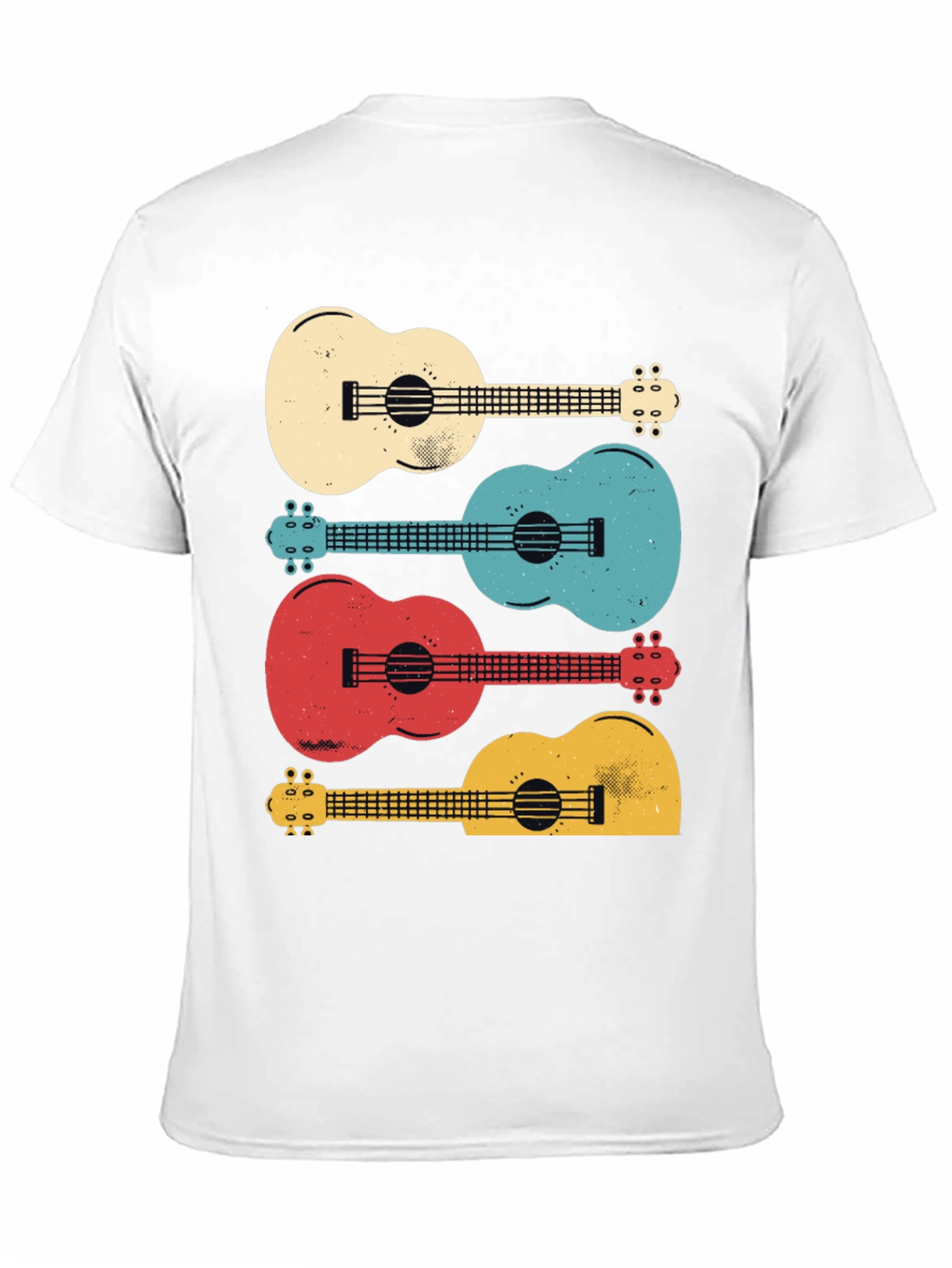 Ukulele Stack Graphic T-Shirt - Retro Music Tee
