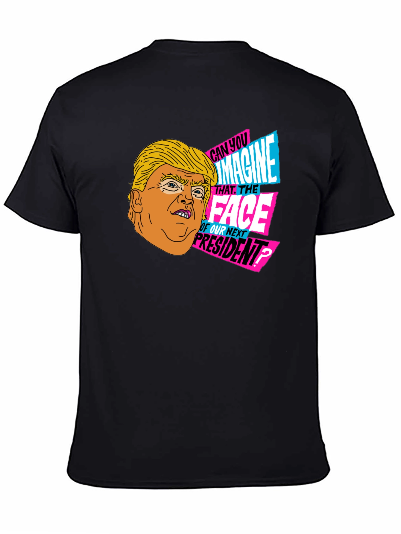 Trump Cartoon Graphic T-Shirt - Novelty Political Tee