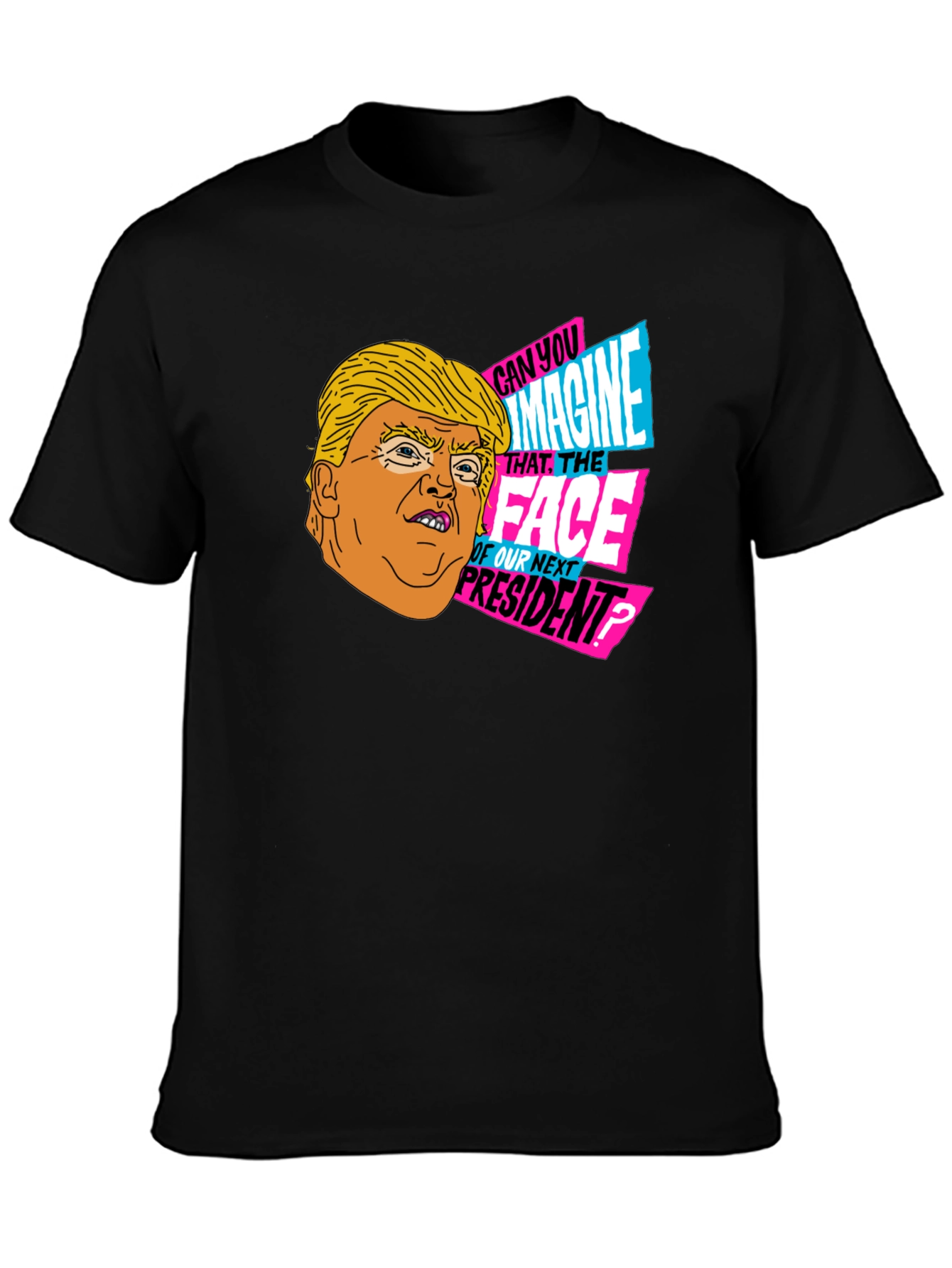 Trump Cartoon Graphic T-Shirt - Novelty Political Tee
