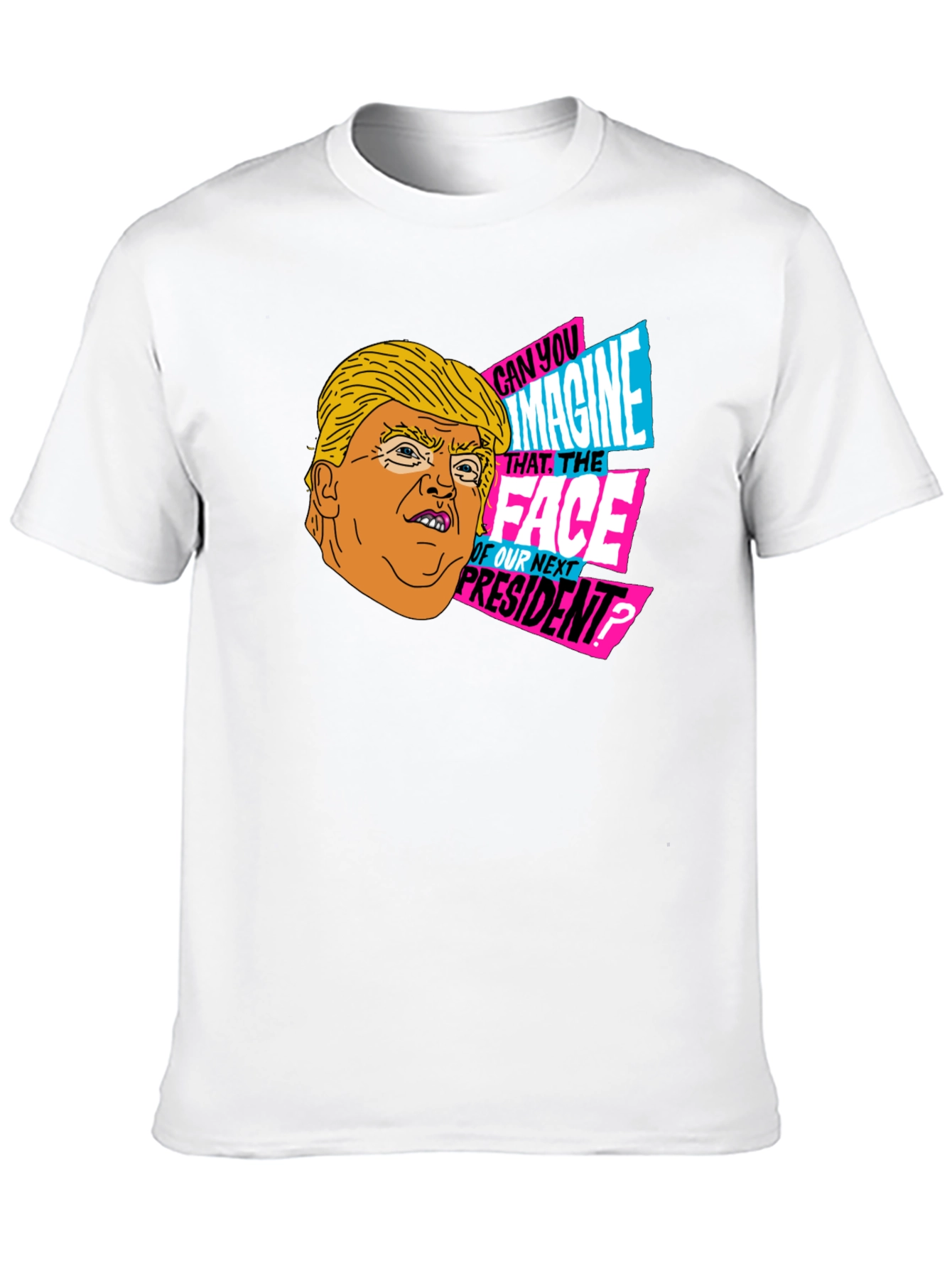 Trump Cartoon Graphic T-Shirt - Novelty Political Tee