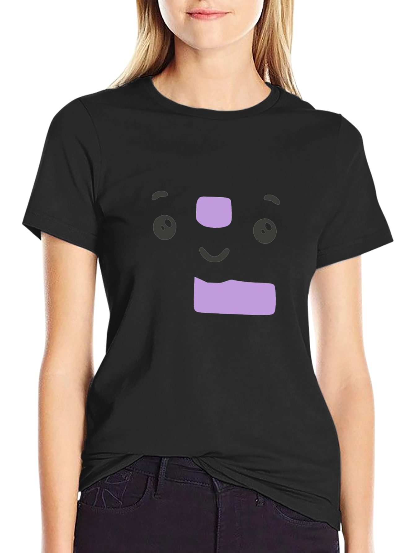 Unique Cartoon Face Graphic T-Shirt