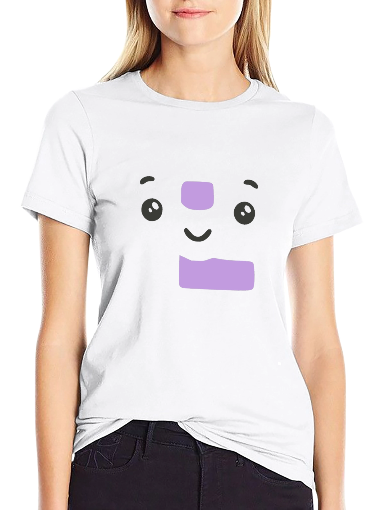 Unique Cartoon Face Graphic T-Shirt