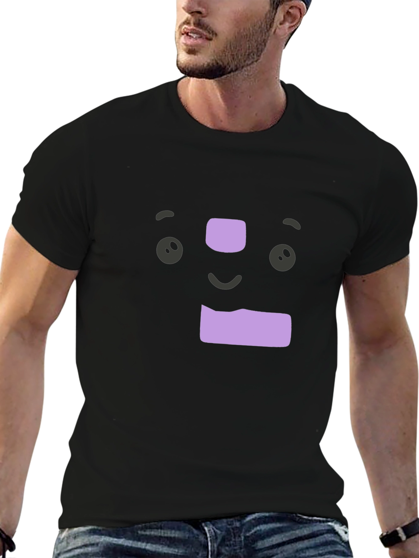 Unique Cartoon Face Graphic T-Shirt