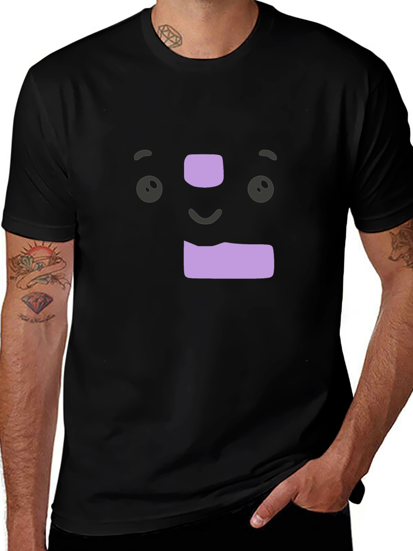 Unique Cartoon Face Graphic T-Shirt