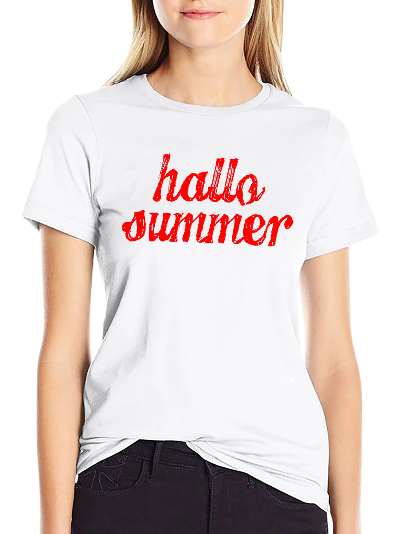 Hallo Summer Black Graphic Tee