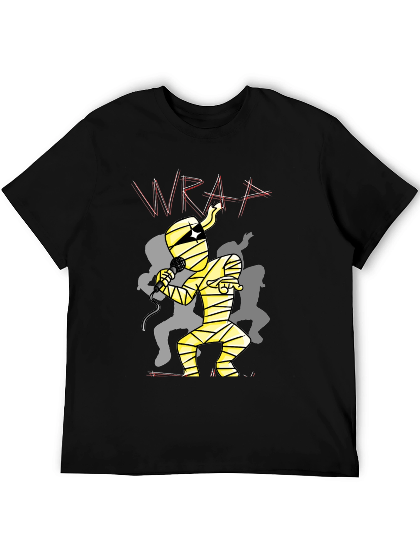 Mummy Rapper Graphic Tee - Black Cotton T-Shirt