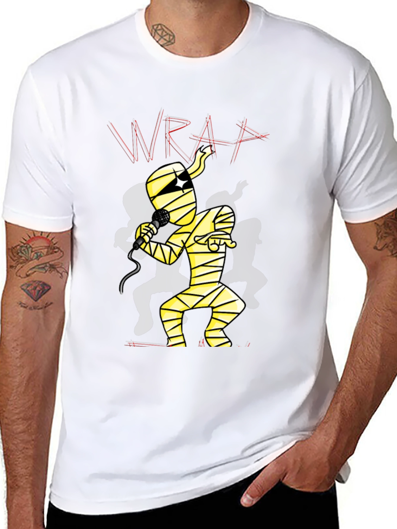 Mummy Rapper Graphic Tee - Black Cotton T-Shirt
