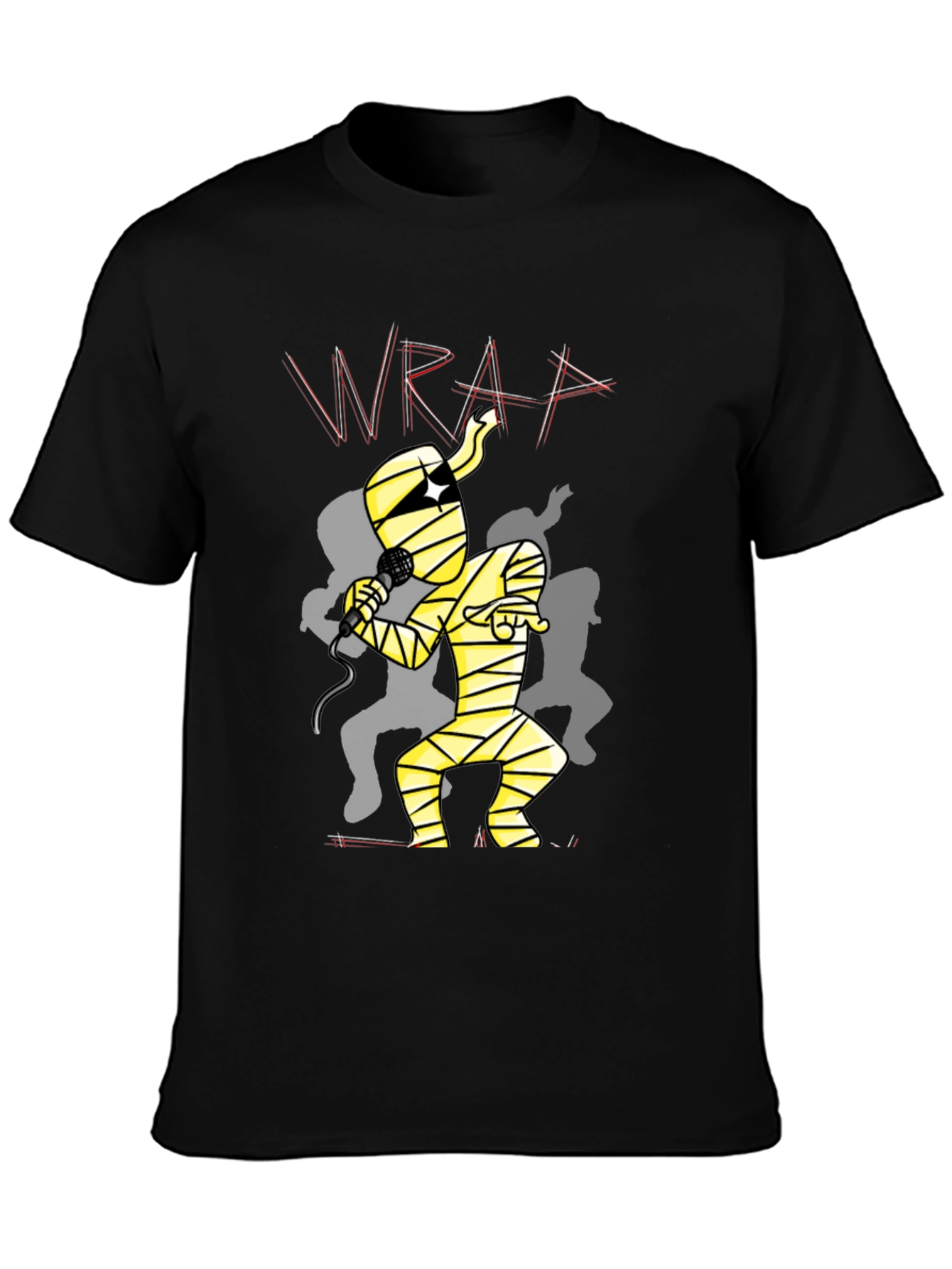 Mummy Rapper Graphic Tee - Black Cotton T-Shirt