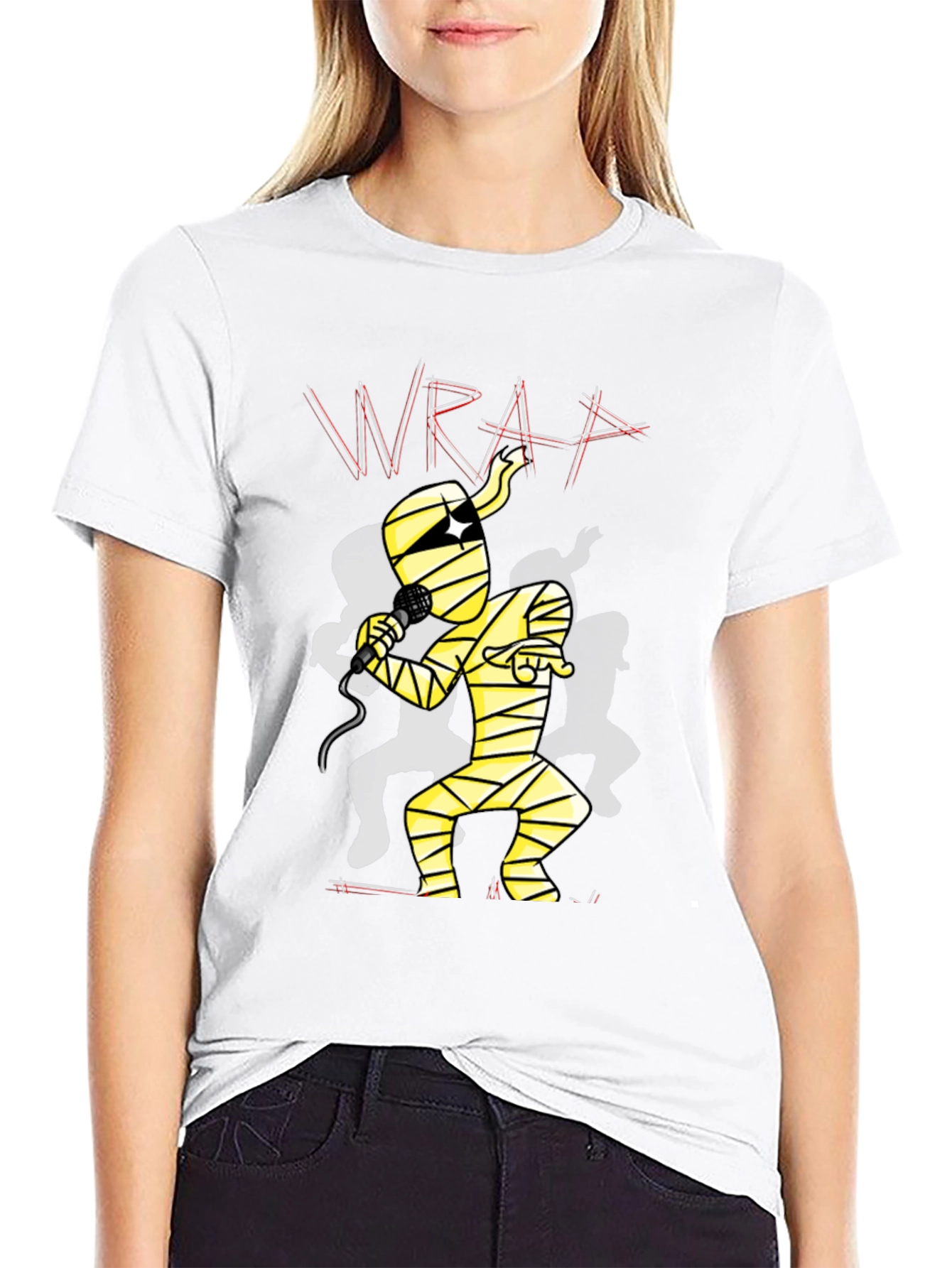 Mummy Rapper Graphic Tee - Black Cotton T-Shirt