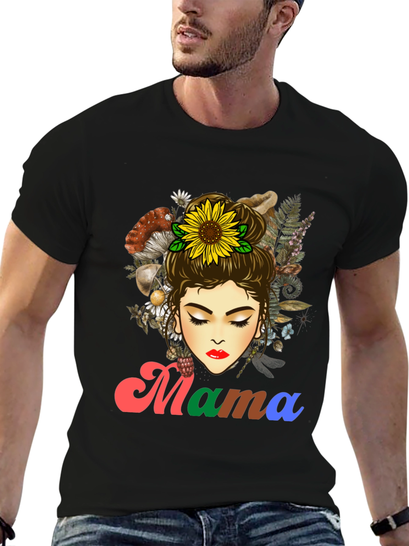 Mama Sunflower Graphic T-Shirt