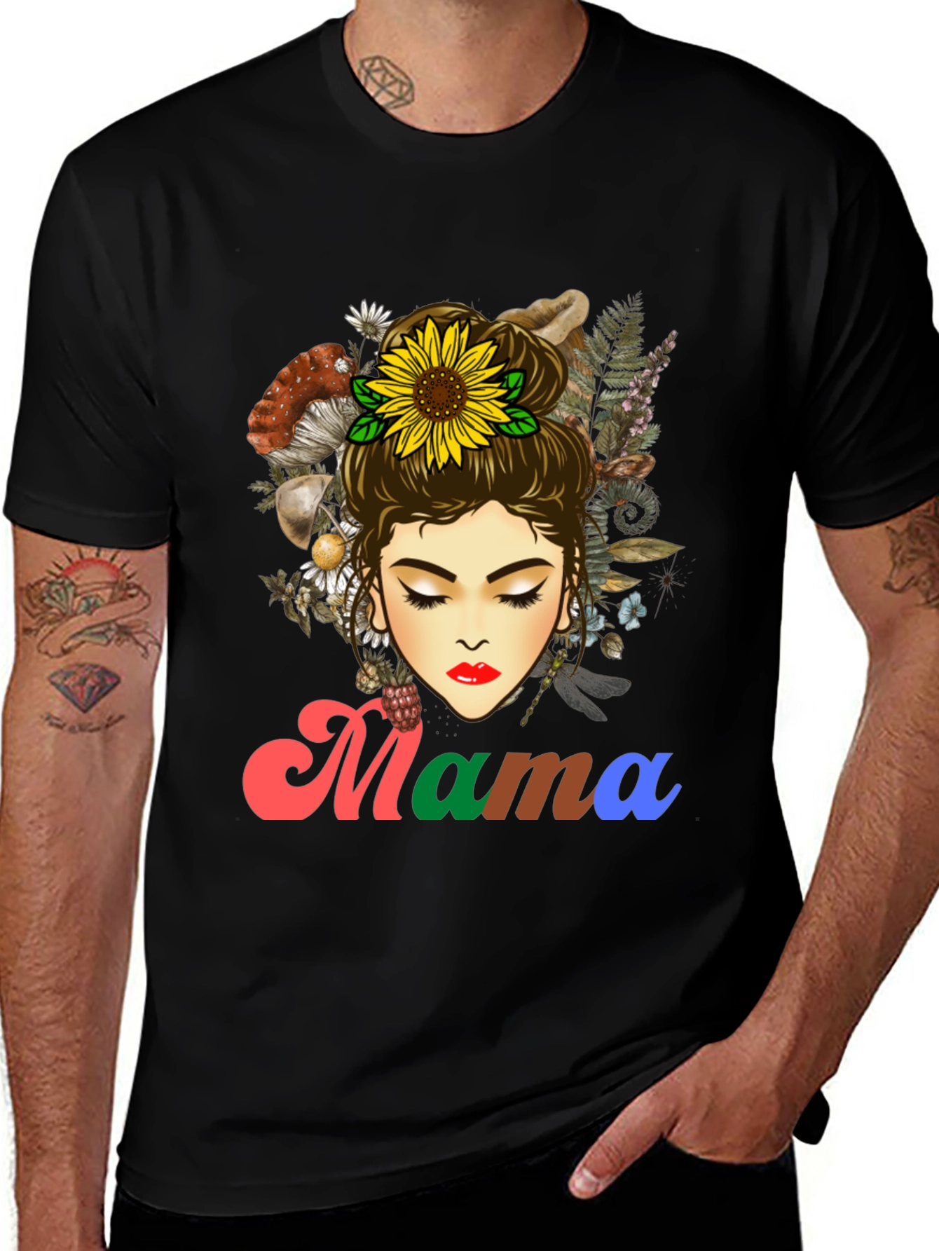 Mama Sunflower Graphic T-Shirt