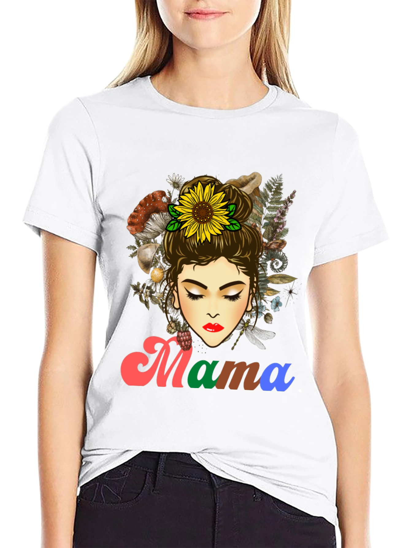 Mama Sunflower Graphic T-Shirt
