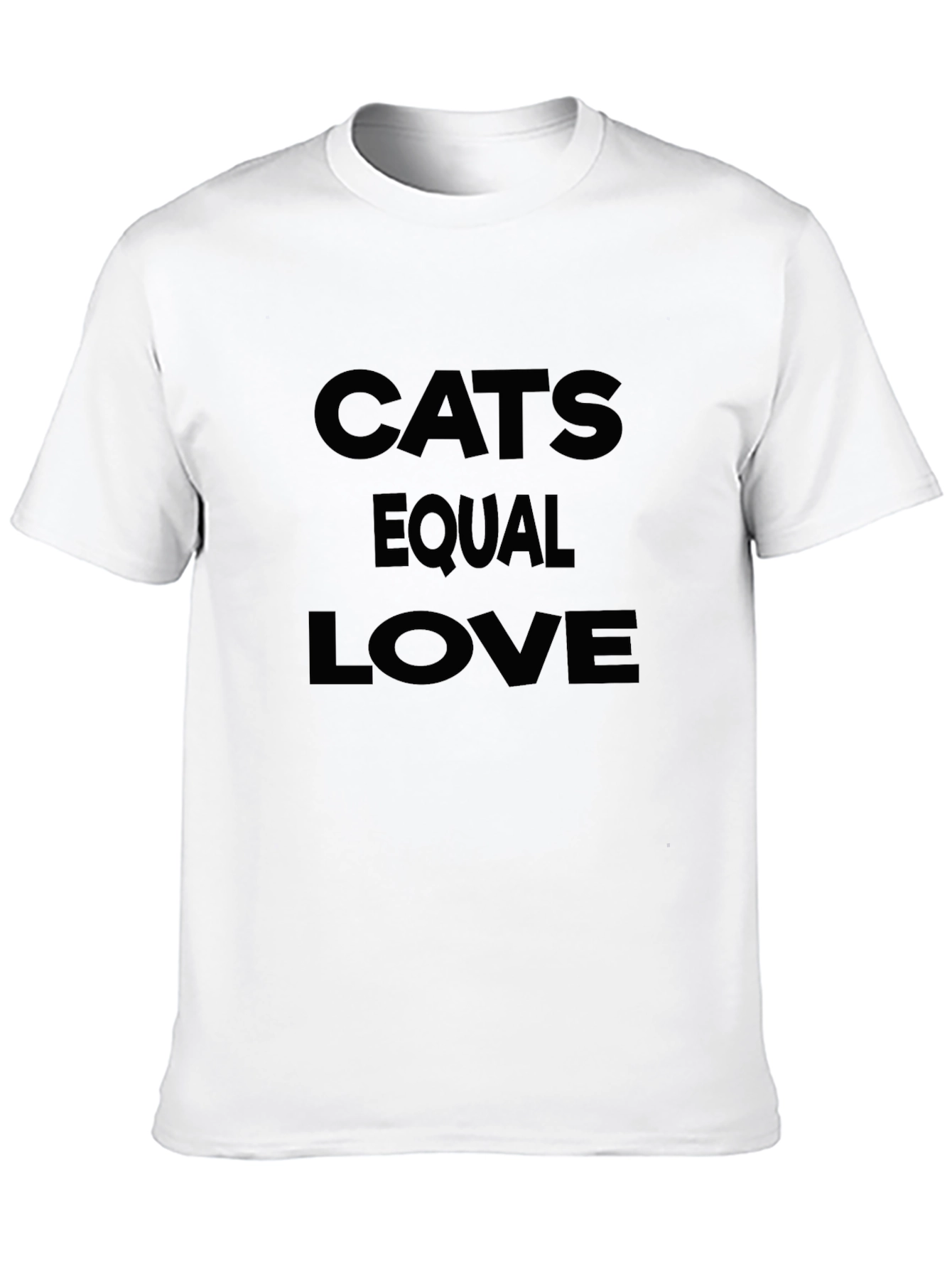 Cats Equal Love Black Graphic Tee