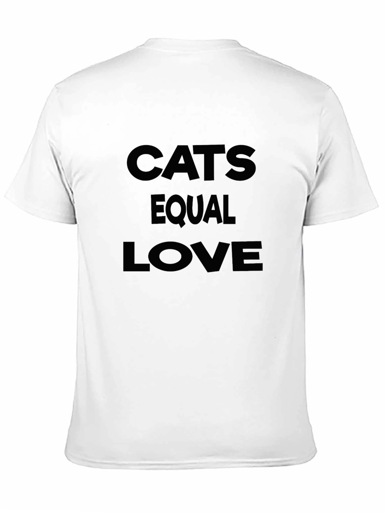 Cats Equal Love Black Graphic Tee