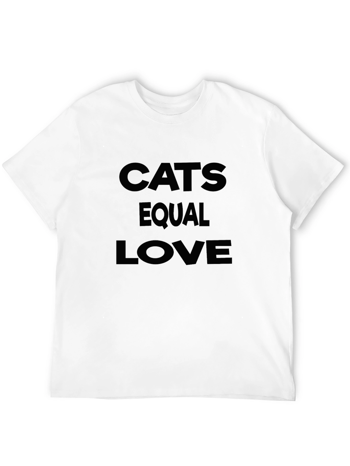 Cats Equal Love Black Graphic Tee