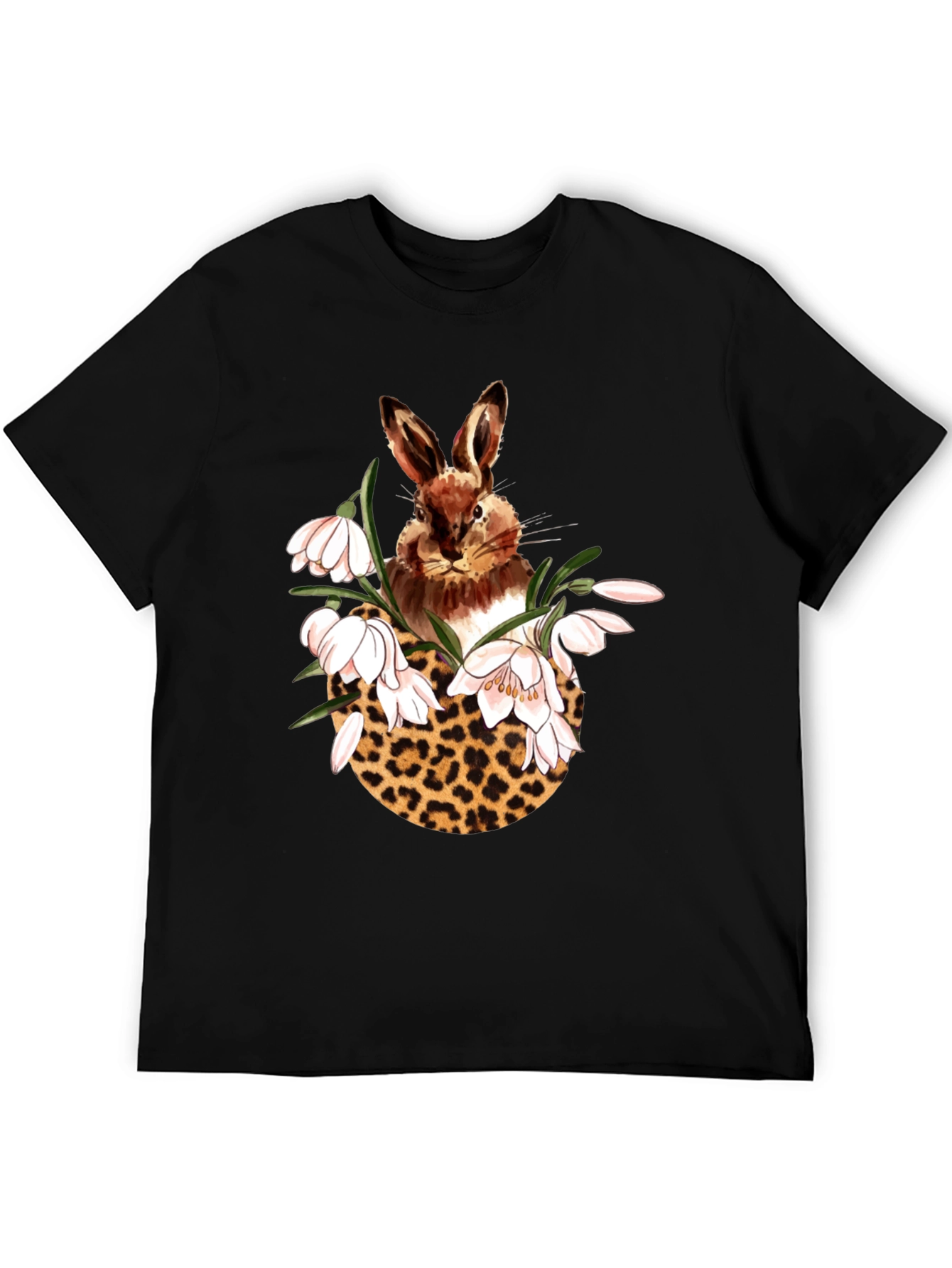 Rabbit Leopard Floral T-Shirt