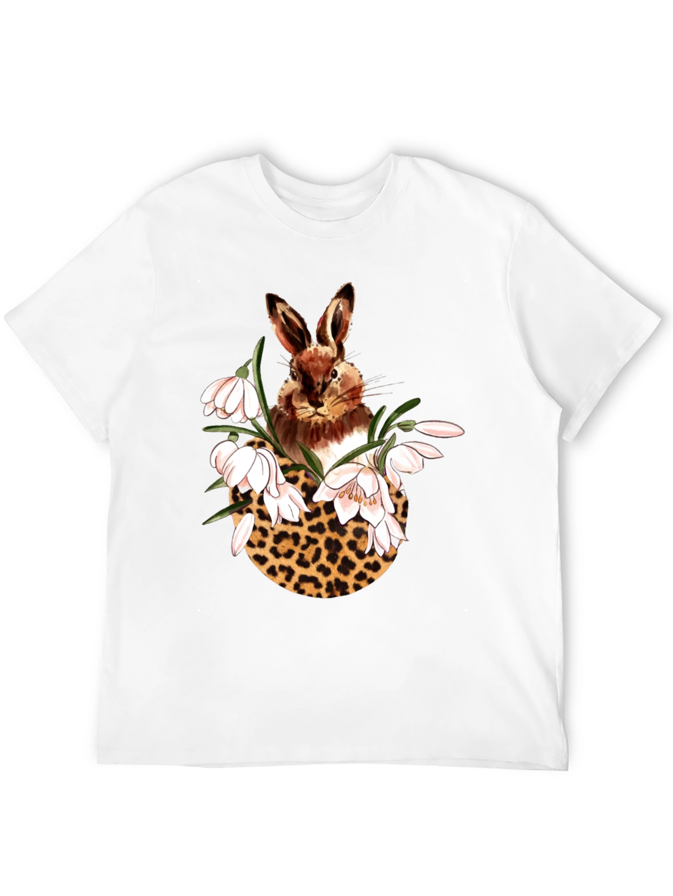 Rabbit Leopard Floral T-Shirt