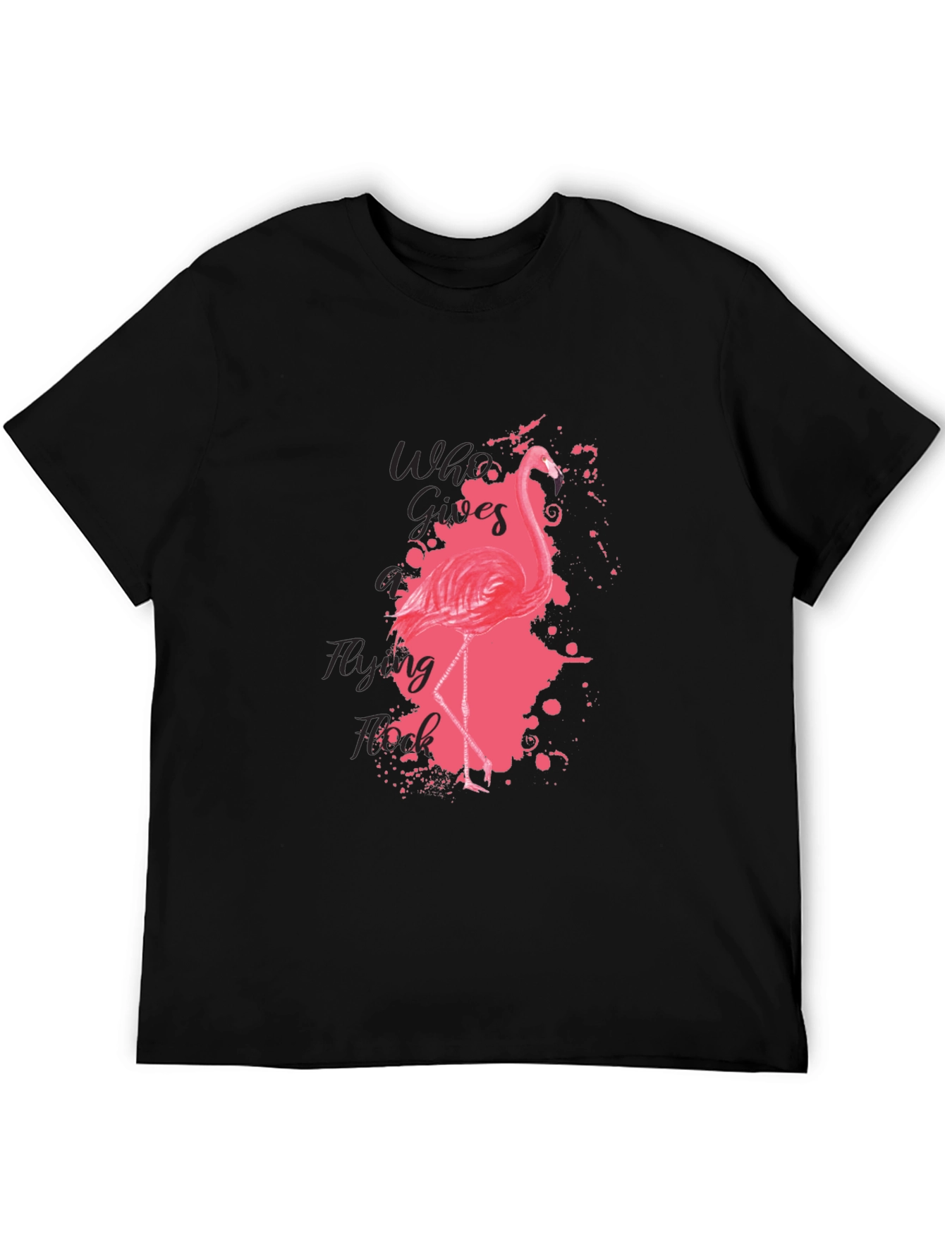 Flamingo Graphic Tee - Who Cares? Flying Pink