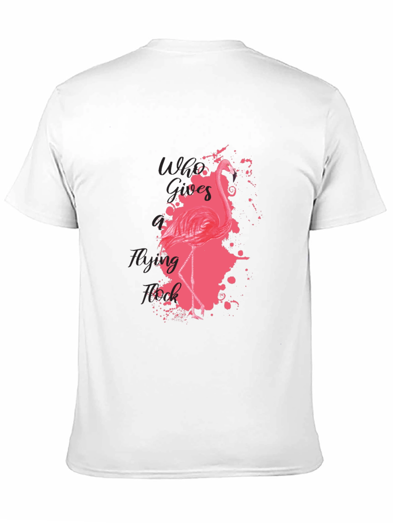 Flamingo Graphic Tee - Who Cares? Flying Pink