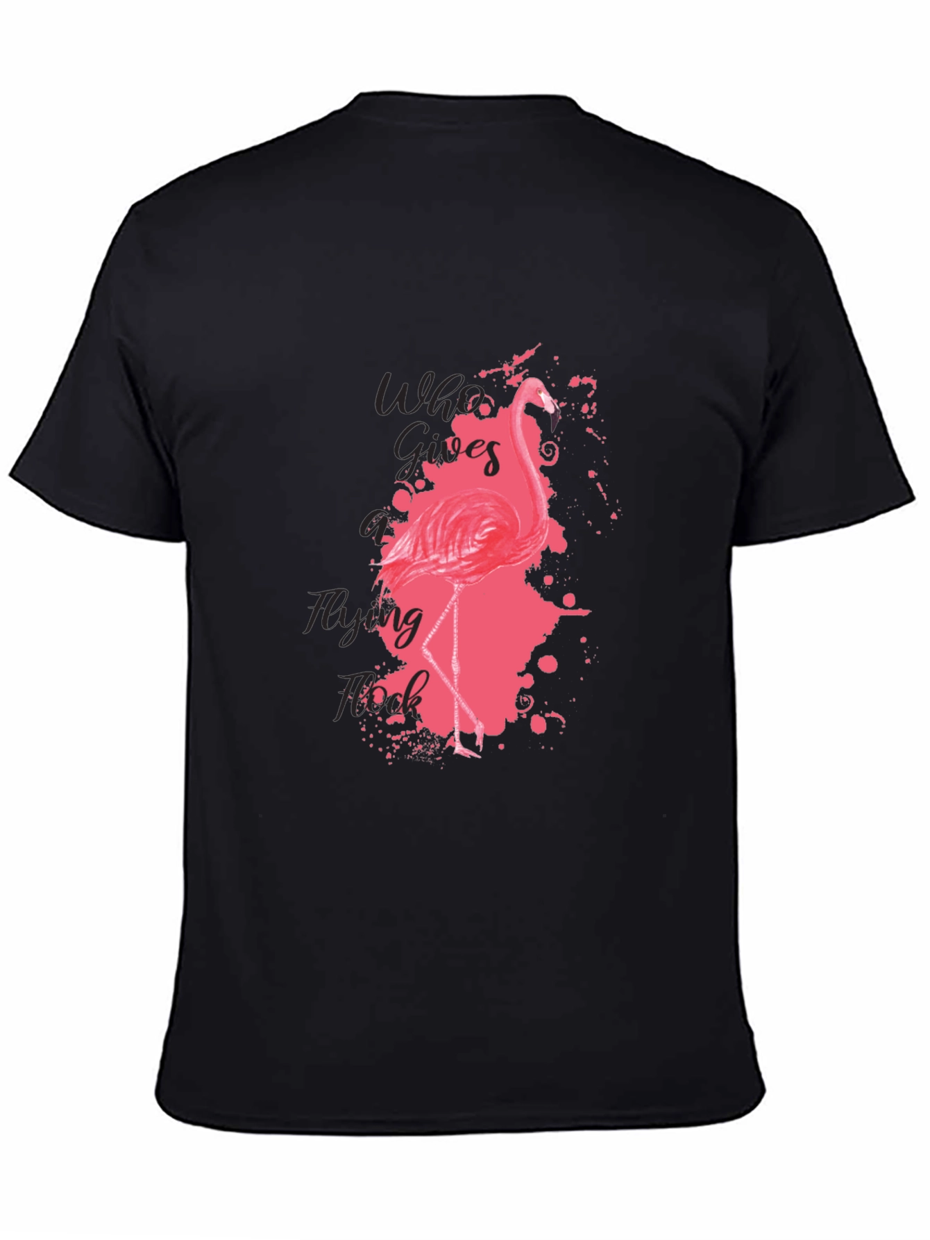 Flamingo Graphic Tee - Who Cares? Flying Pink