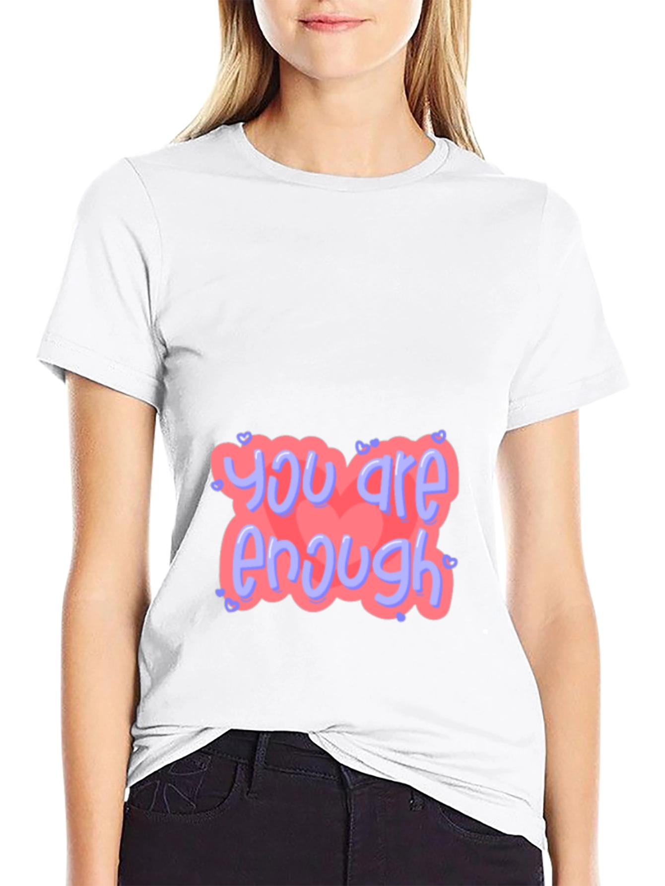 You Are Enough Graphic Tee - Positive Vibes