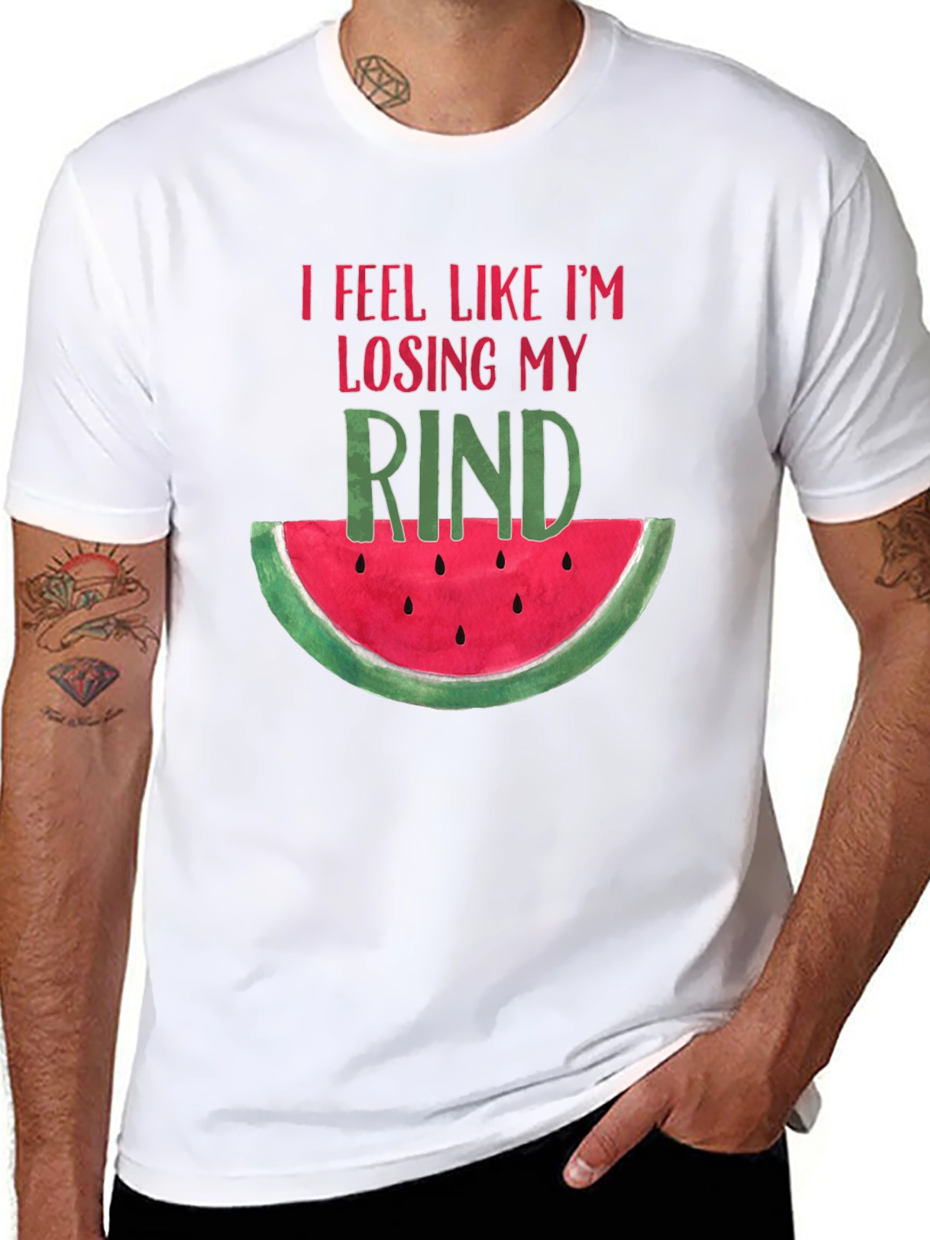 Losing My Rind Funny Watermelon Graphic Tee