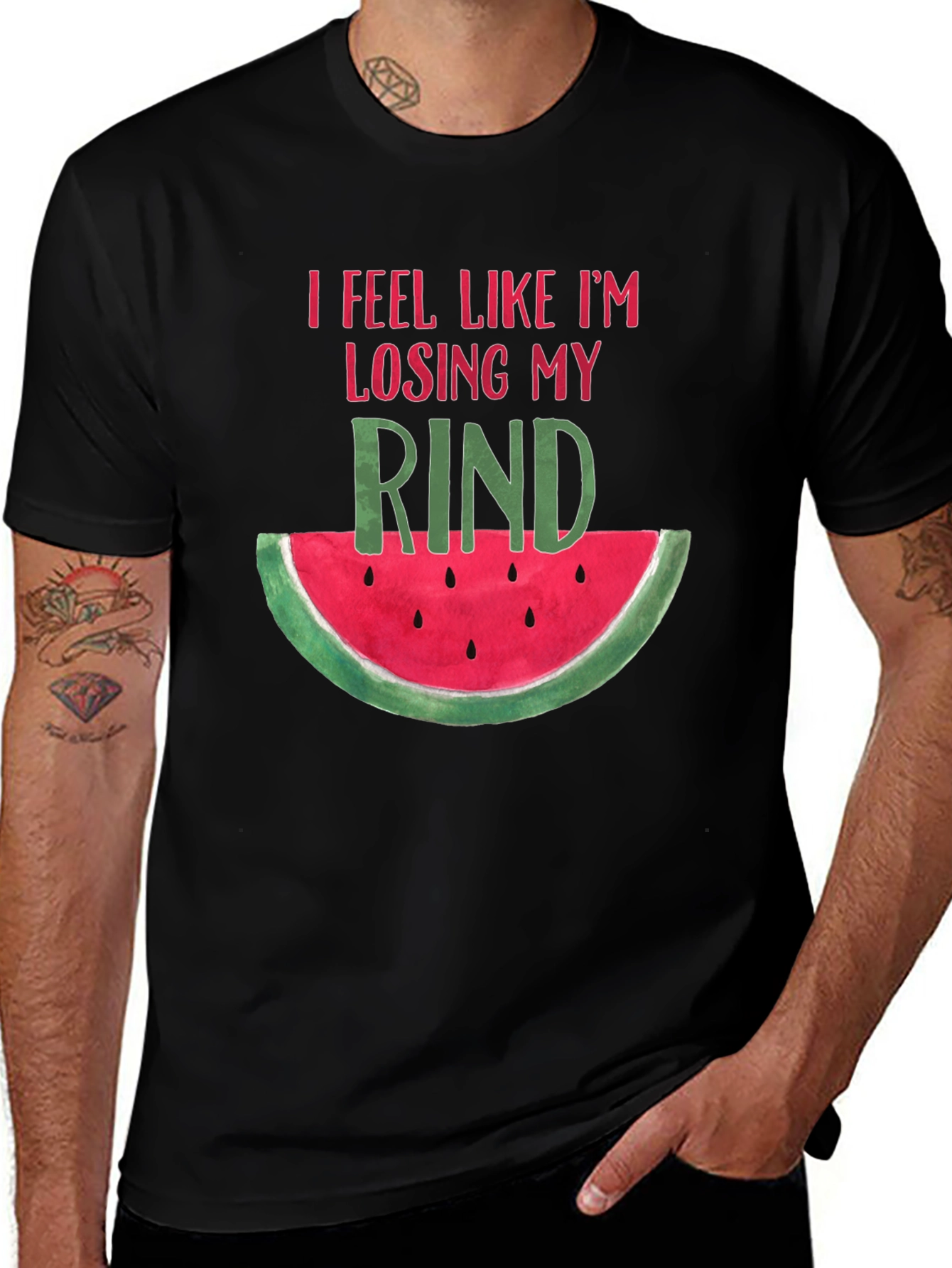 Losing My Rind Funny Watermelon Graphic Tee